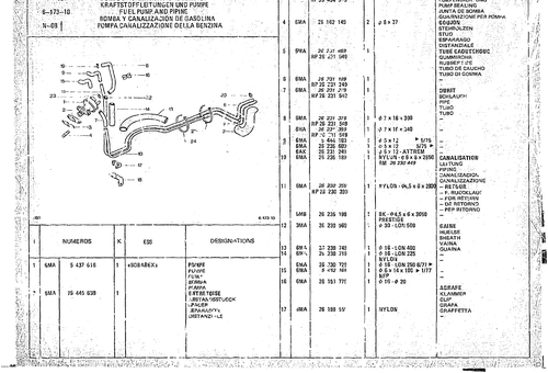 Fuel Pump And Piping, page 577 — CX Parts Catalogue — 1974–1979