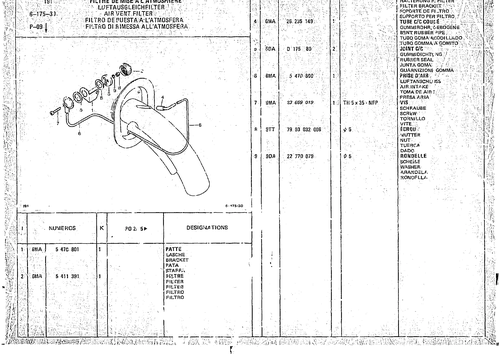 Air Vent Filter, page 591 — CX Parts Catalogue — 1974–1979