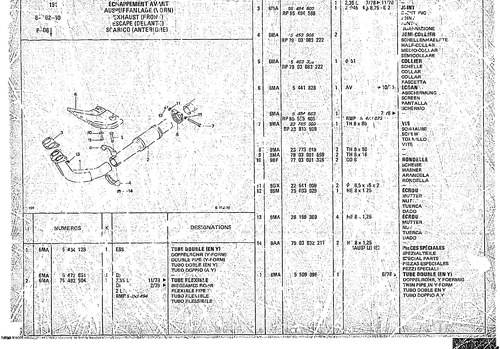Exhaust (Front), page 594 — CX Parts Catalogue — 1974–1979