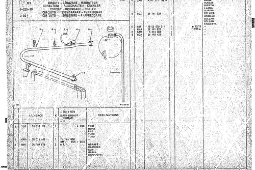 Circuit - Disengage - Cooler, page 605 — CX Parts Catalogue — 1974–1979