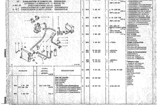 Conditioner Piping And Condenser, page 635 — CX Parts Catalogue — 1974–1979