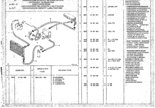 Conditioner Piping, page 639 — CX Parts Catalogue — 1974–1979