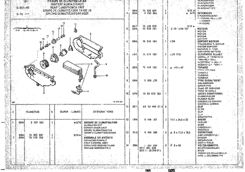 Rear Conditioner Unit, page 644 — CX Parts Catalogue — 1974–1979