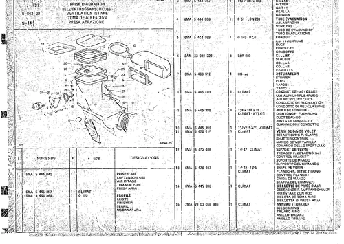 Ventilation Intake, page 673 — CX Parts Catalogue — 1974–1979