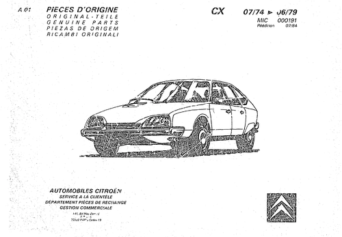 CX 74-79, page 684 — CX Parts Catalogue — 1974–1979