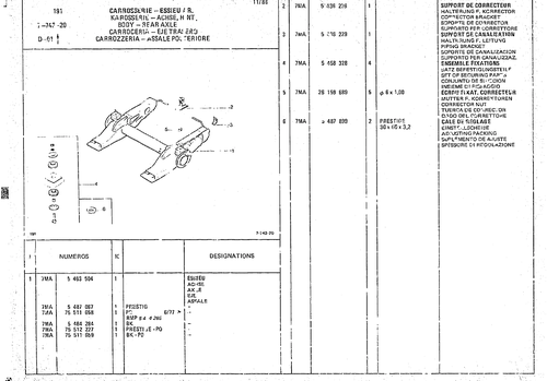 Body - Rear Axle, page 729 — CX Parts Catalogue — 1974–1979