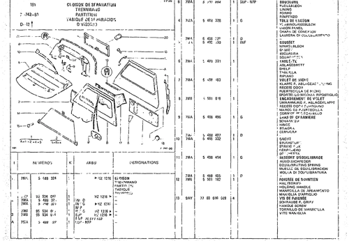 Partitions, page 740 — CX Parts Catalogue — 1974–1979