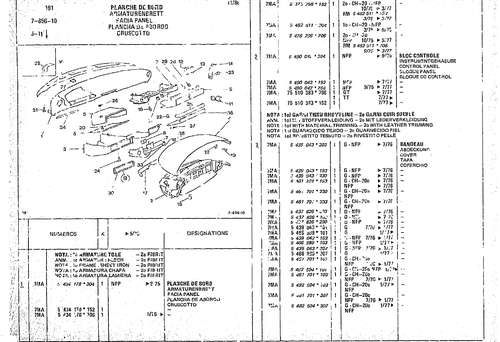 Facia Panel, page 808 — CX Parts Catalogue — 1974–1979