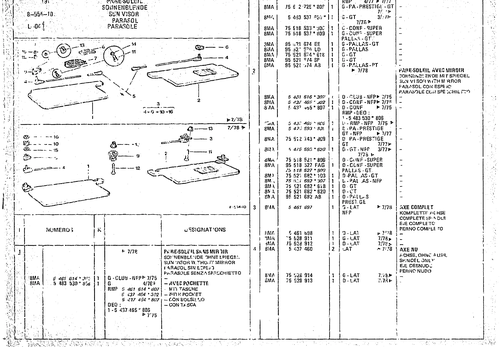 Sun Visor, page 825 — CX Parts Catalogue — 1974–1979