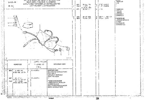 Rear Safety Belts With Winders, page 855 — CX Parts Catalogue — 1974–1979