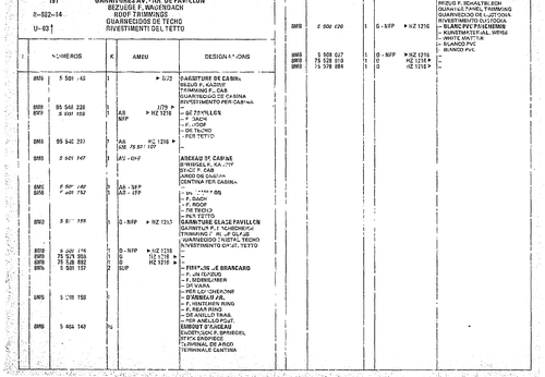 Roof Trimmings, page 944 — CX Parts Catalogue — 1974–1979