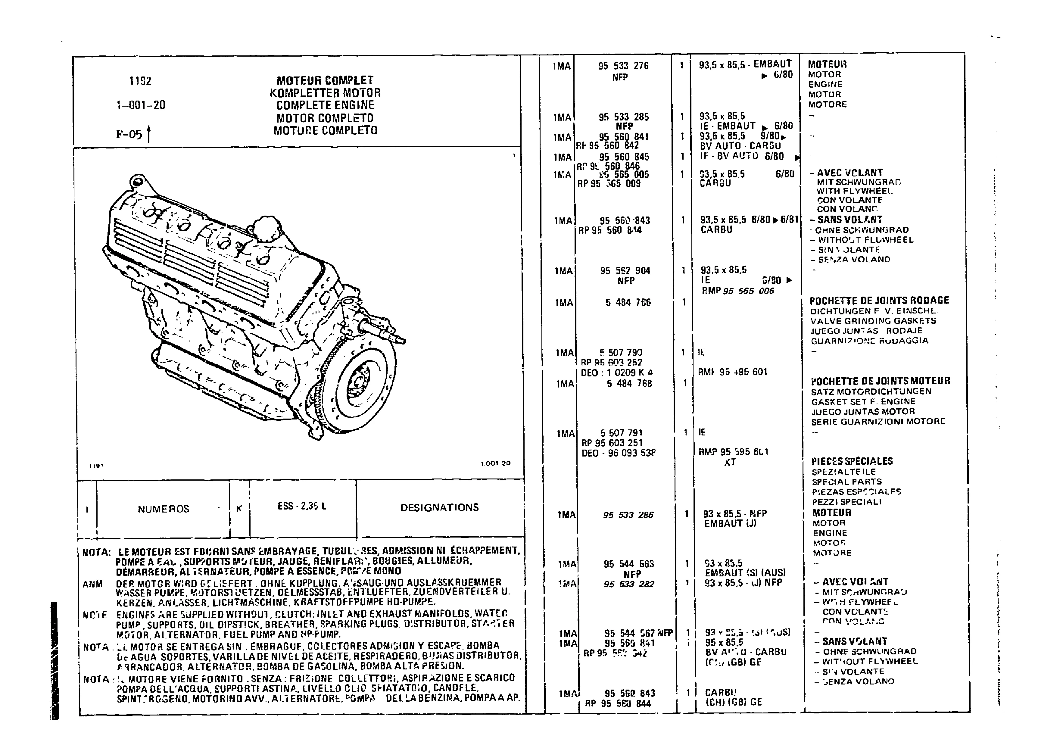 Complete Engine, page 69 of 860 — CX Parts Catalogue — 1979–1981