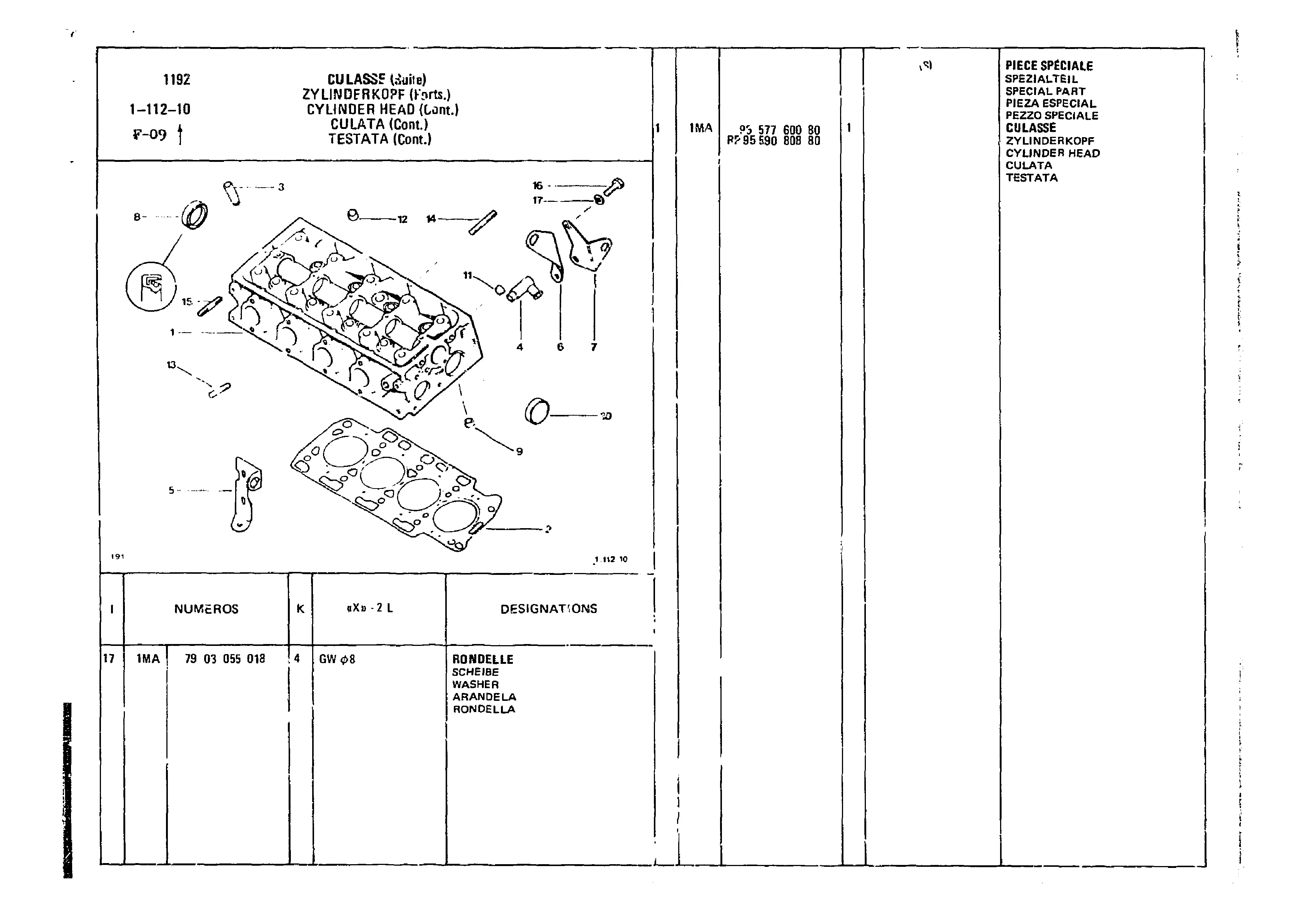 Cylinder Head, page 73 of 860 — CX Parts Catalogue — 1979–1981