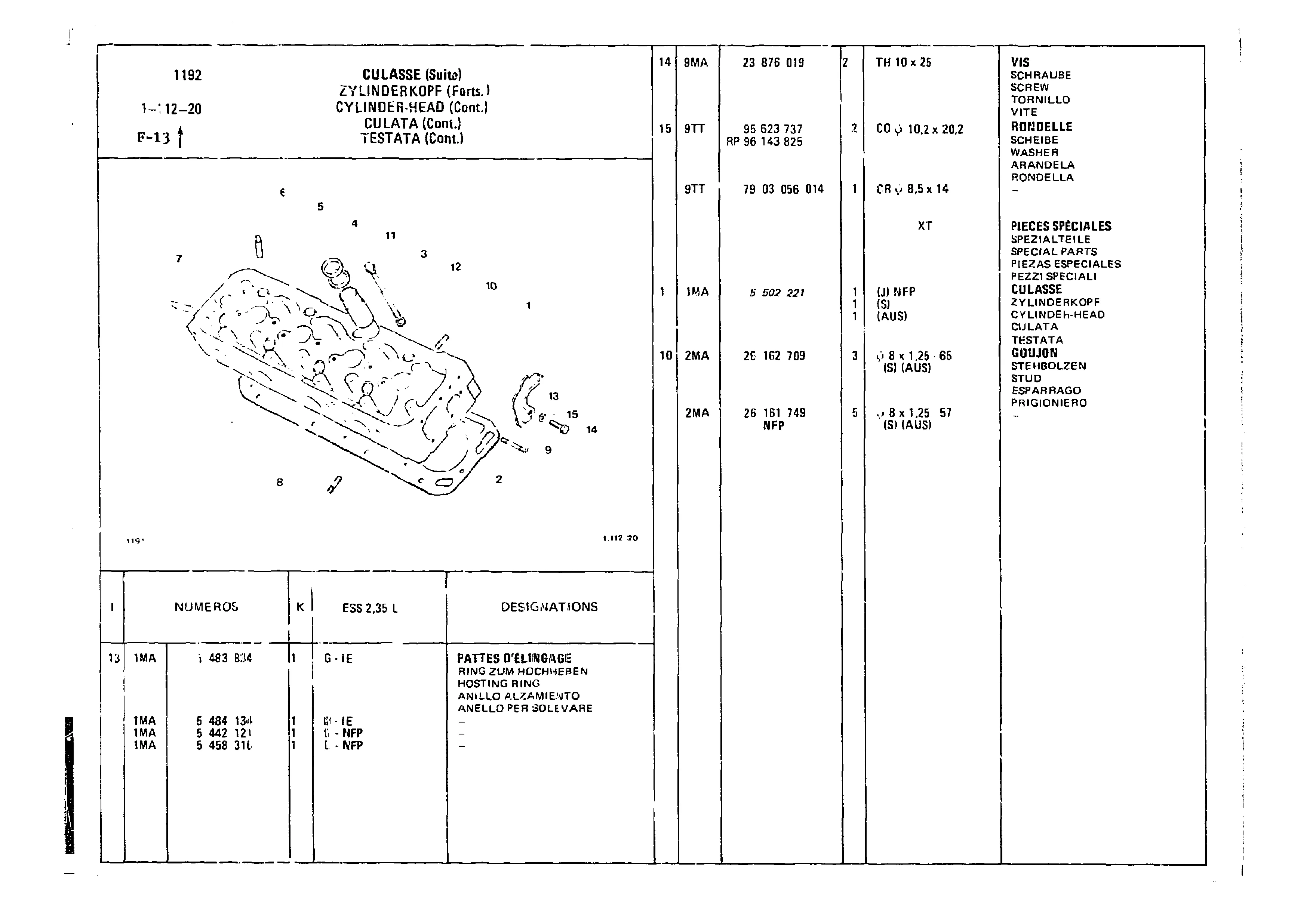 Cylinder Head, page 77 of 860 — CX Parts Catalogue — 1979–1981