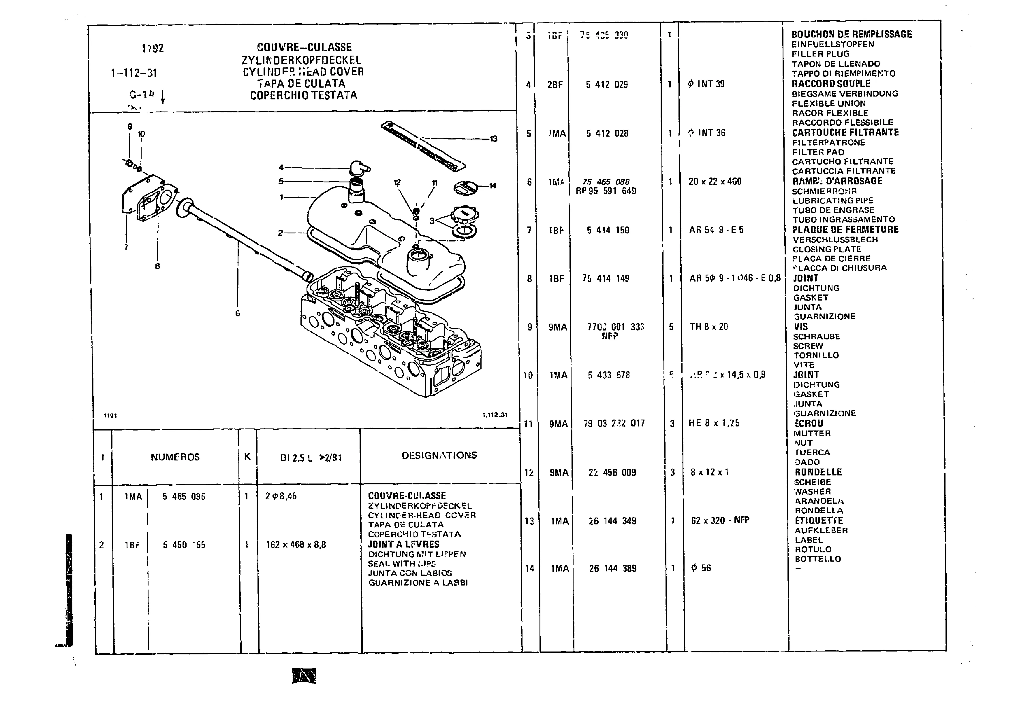 Cylinder Head, page 81 of 860 — CX Parts Catalogue — 1979–1981
