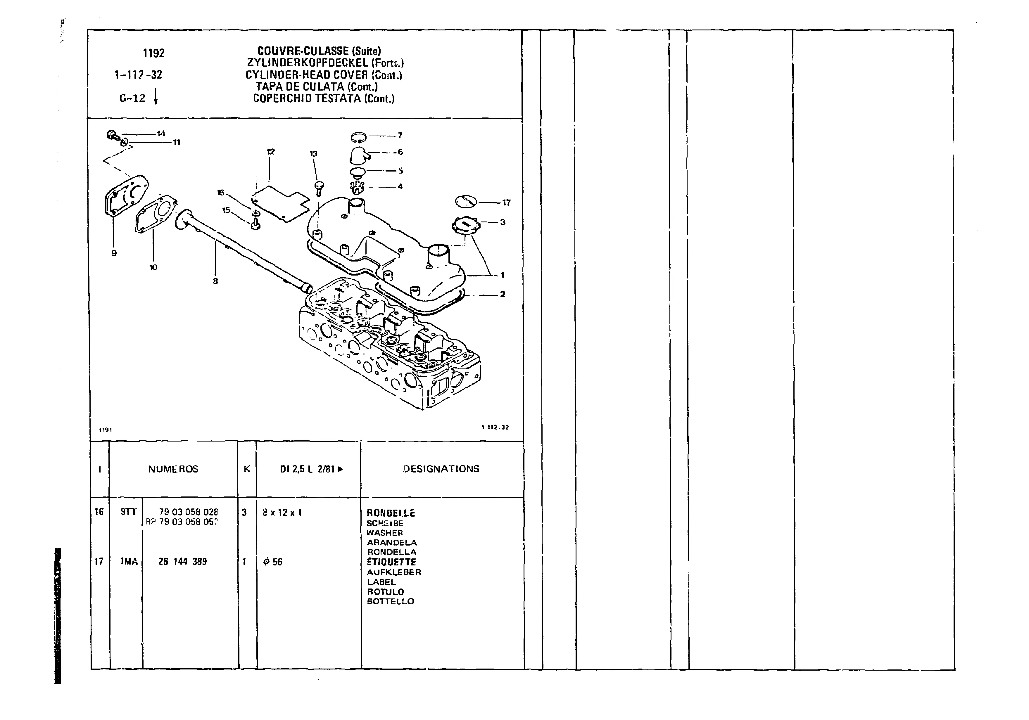 Cylinder Head, page 83 of 860 — CX Parts Catalogue — 1979–1981