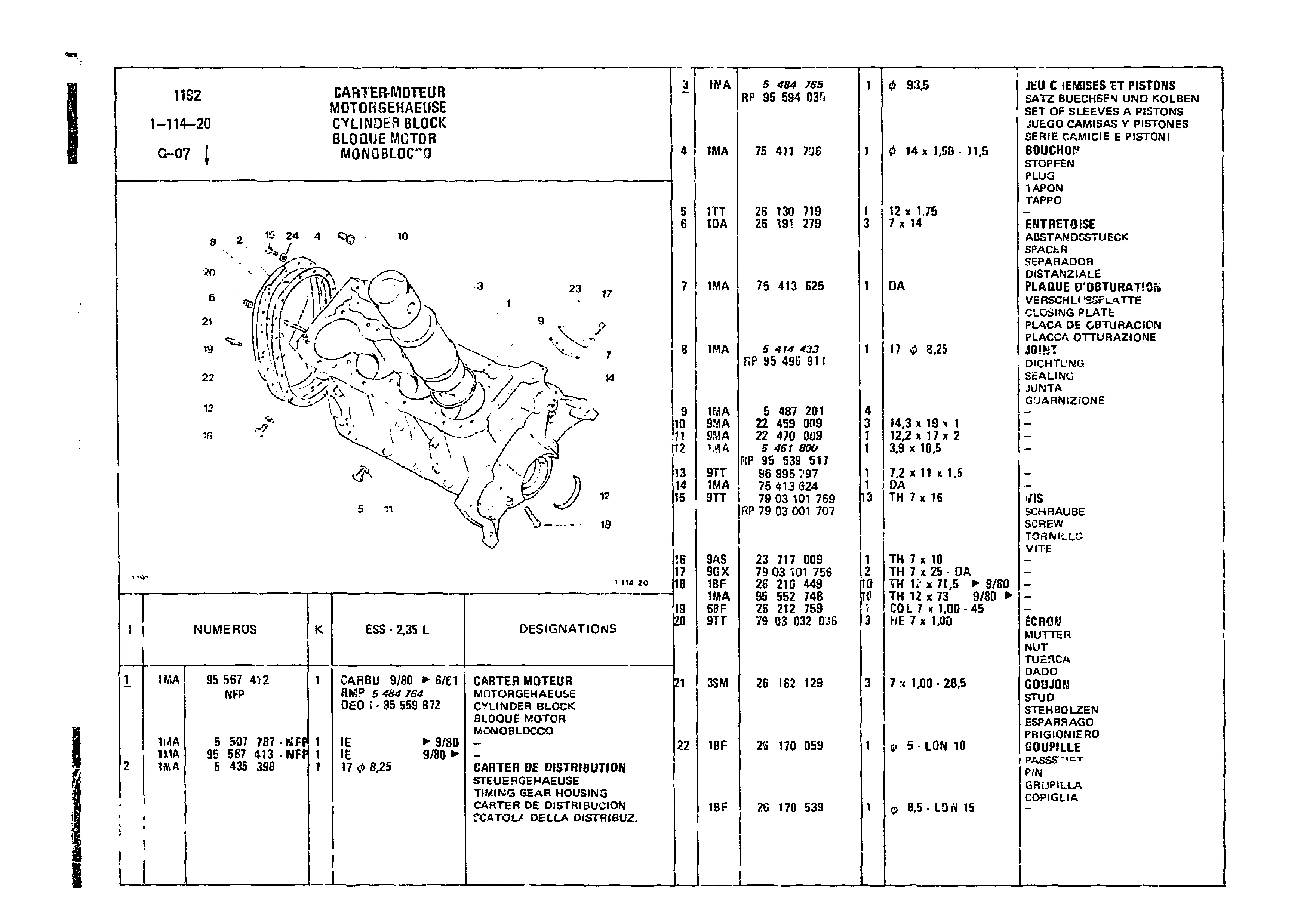 Cylinder Block, page 88 of 860 — CX Parts Catalogue — 1979–1981