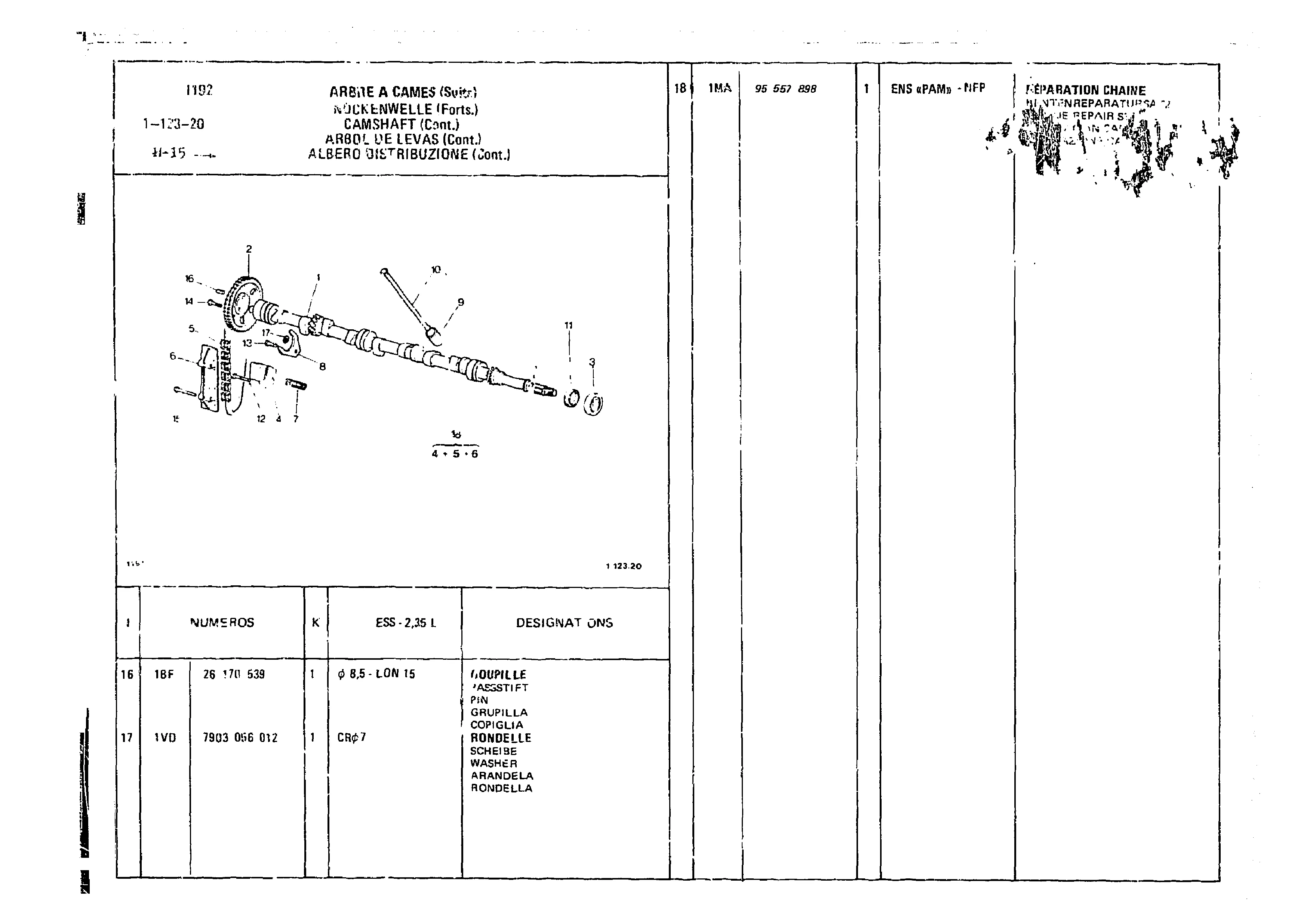 Camshaft, page 109 of 860 — CX Parts Catalogue — 1979–1981