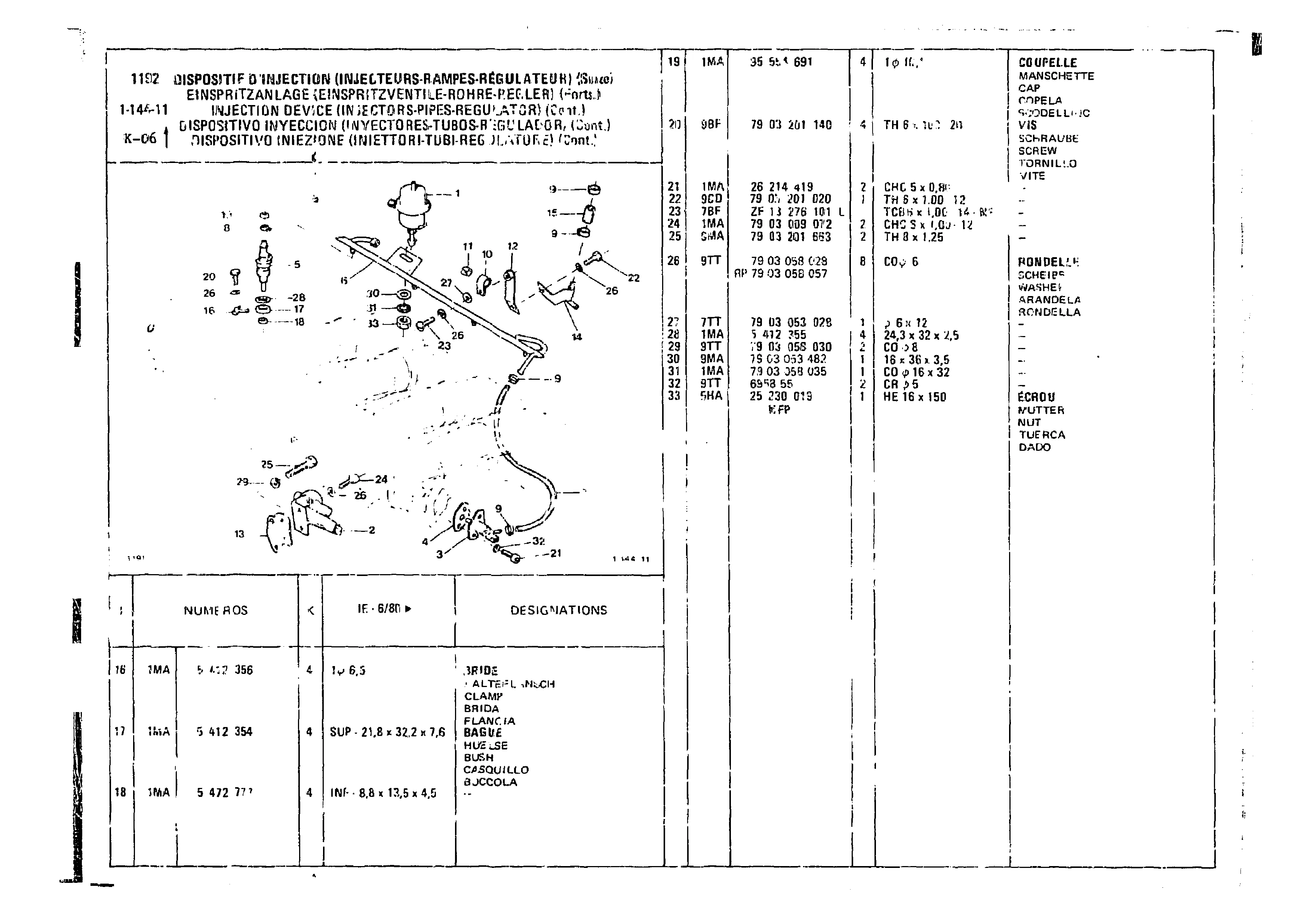 Injection Device, page 130 of 860 — CX Parts Catalogue — 1979–1981