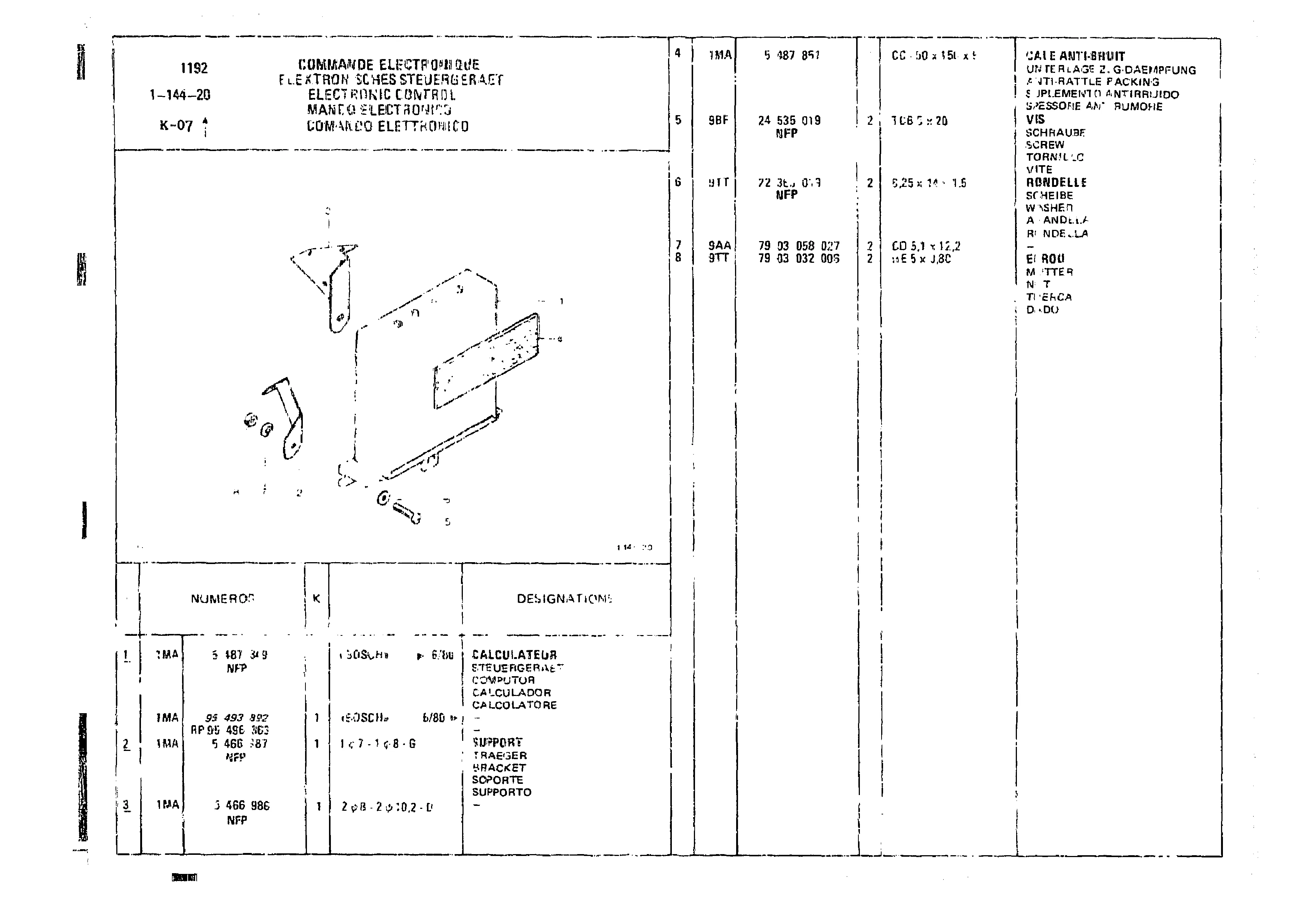 Electronic Control, page 131 of 860 — CX Parts Catalogue — 1979–1981