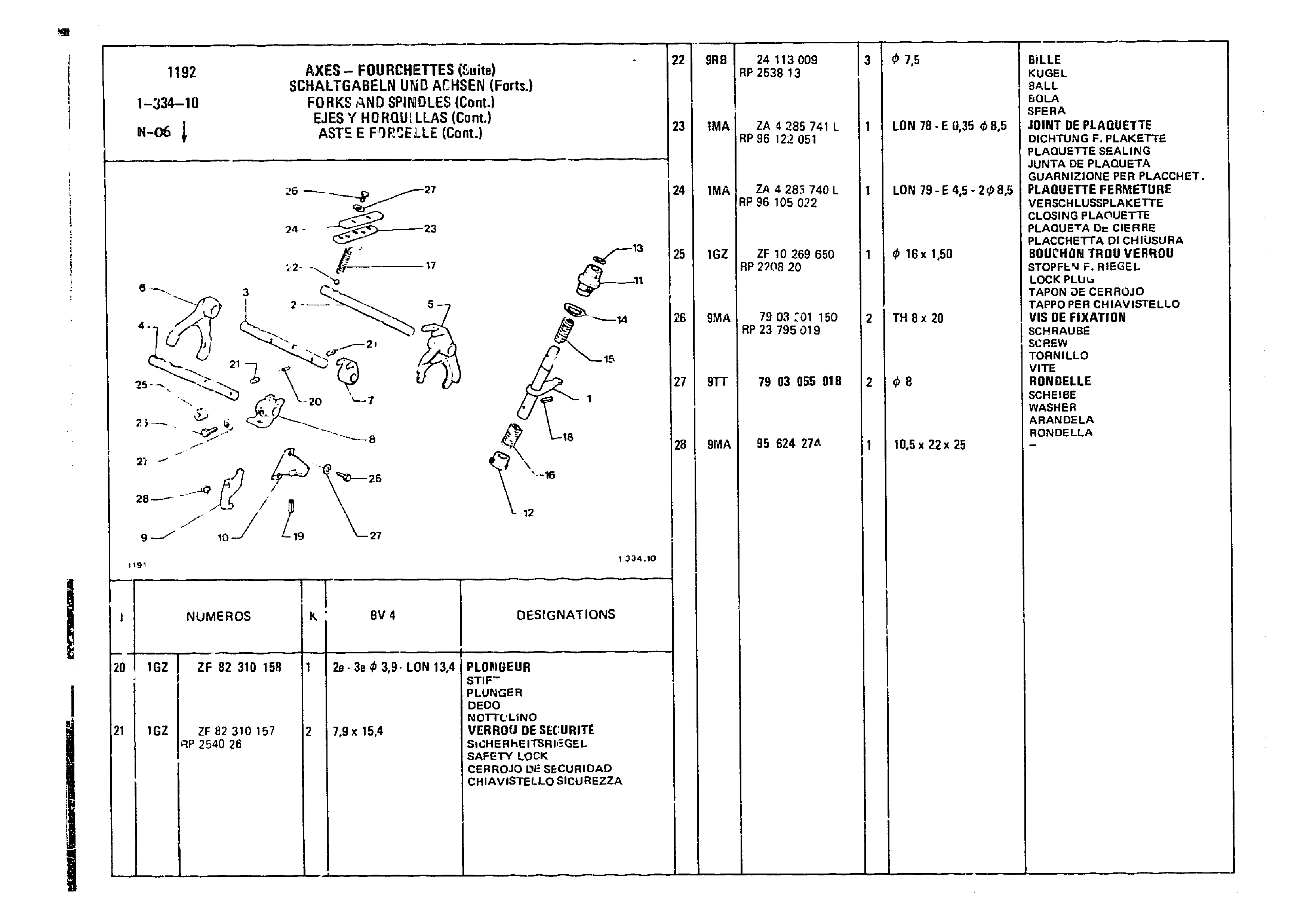 Forks And Spindles, page 179 of 860 — CX Parts Catalogue — 1979–1981