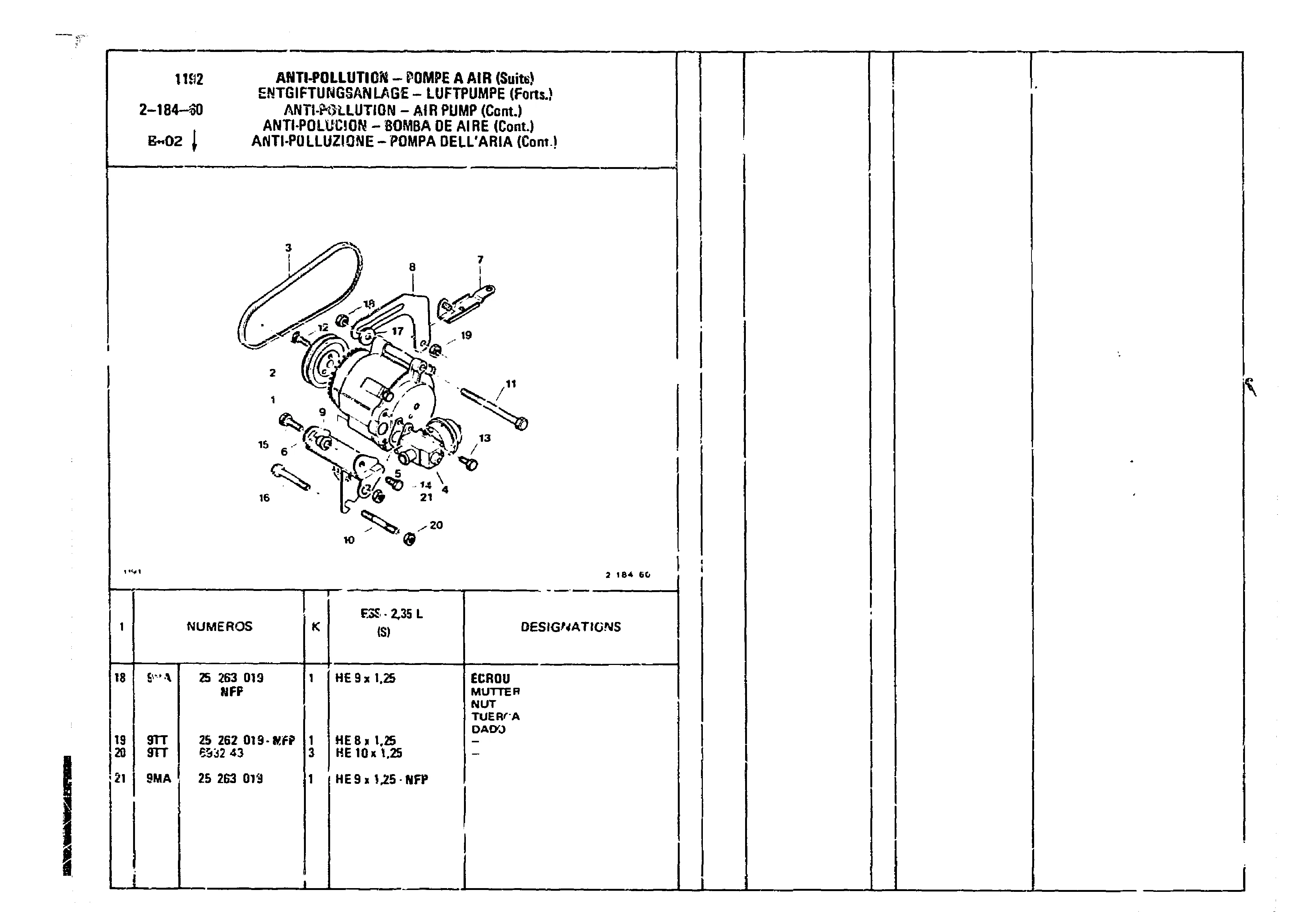 Antipollution, page 265 of 860 — CX Parts Catalogue — 1979–1981