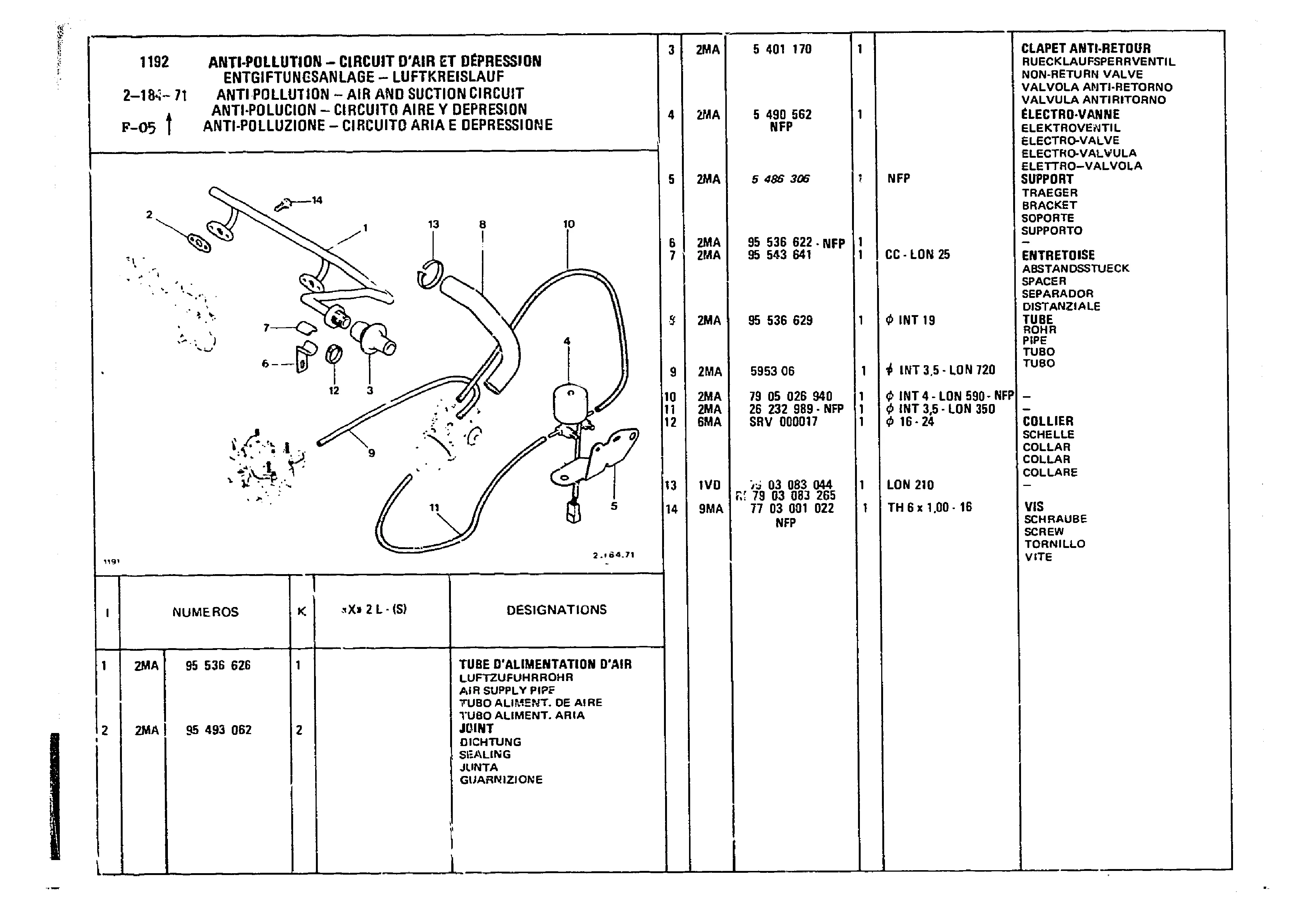 Antipollution, page 271 of 860 — CX Parts Catalogue — 1979–1981