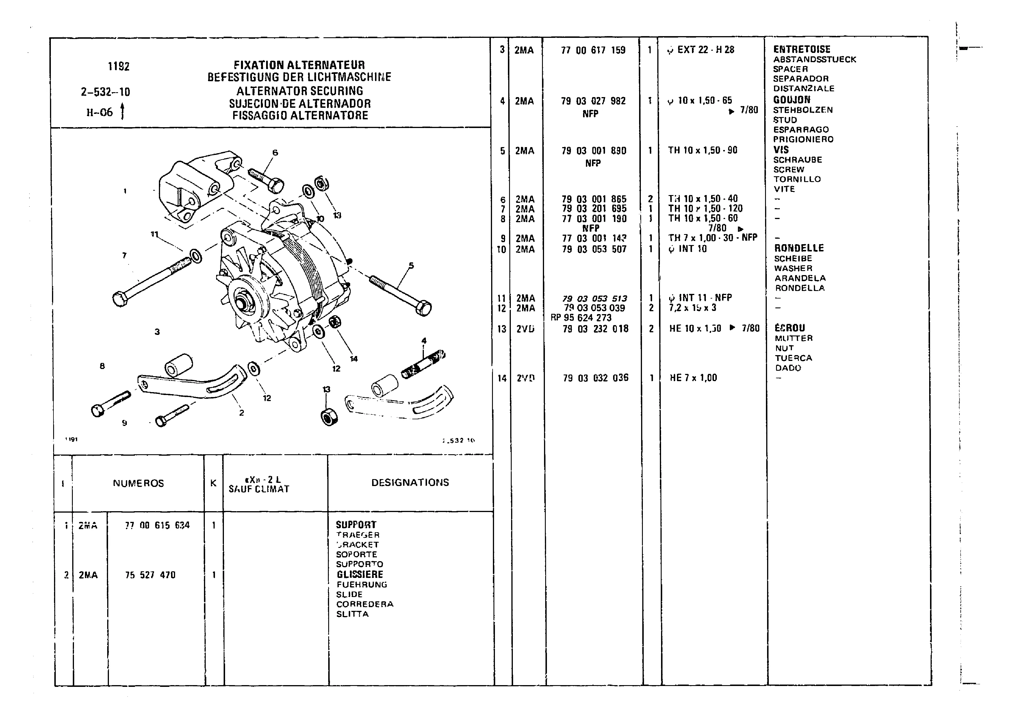 Alternator , page 302 of 860 — CX Parts Catalogue — 1979–1981
