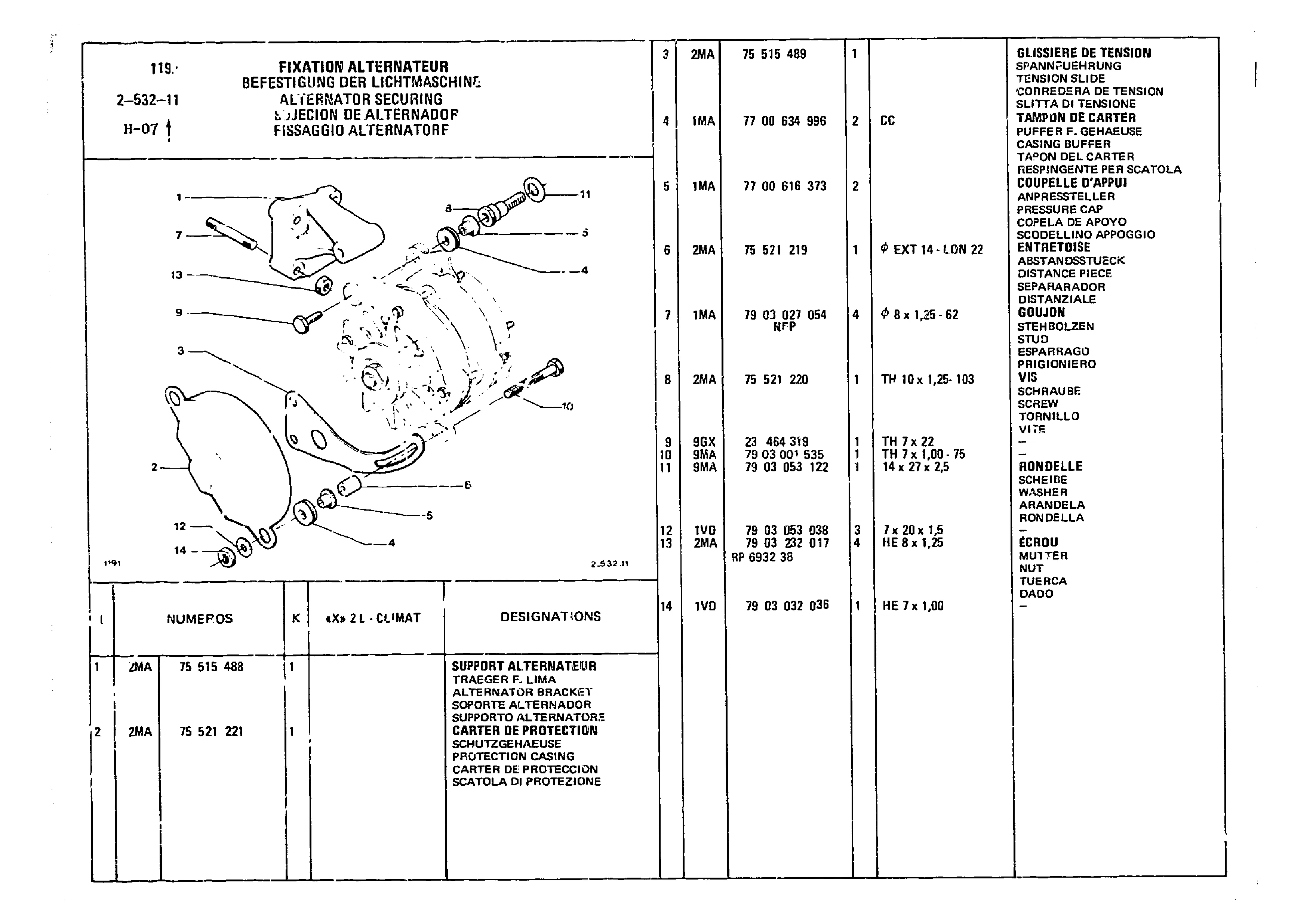 Alternator , page 303 of 860 — CX Parts Catalogue — 1979–1981