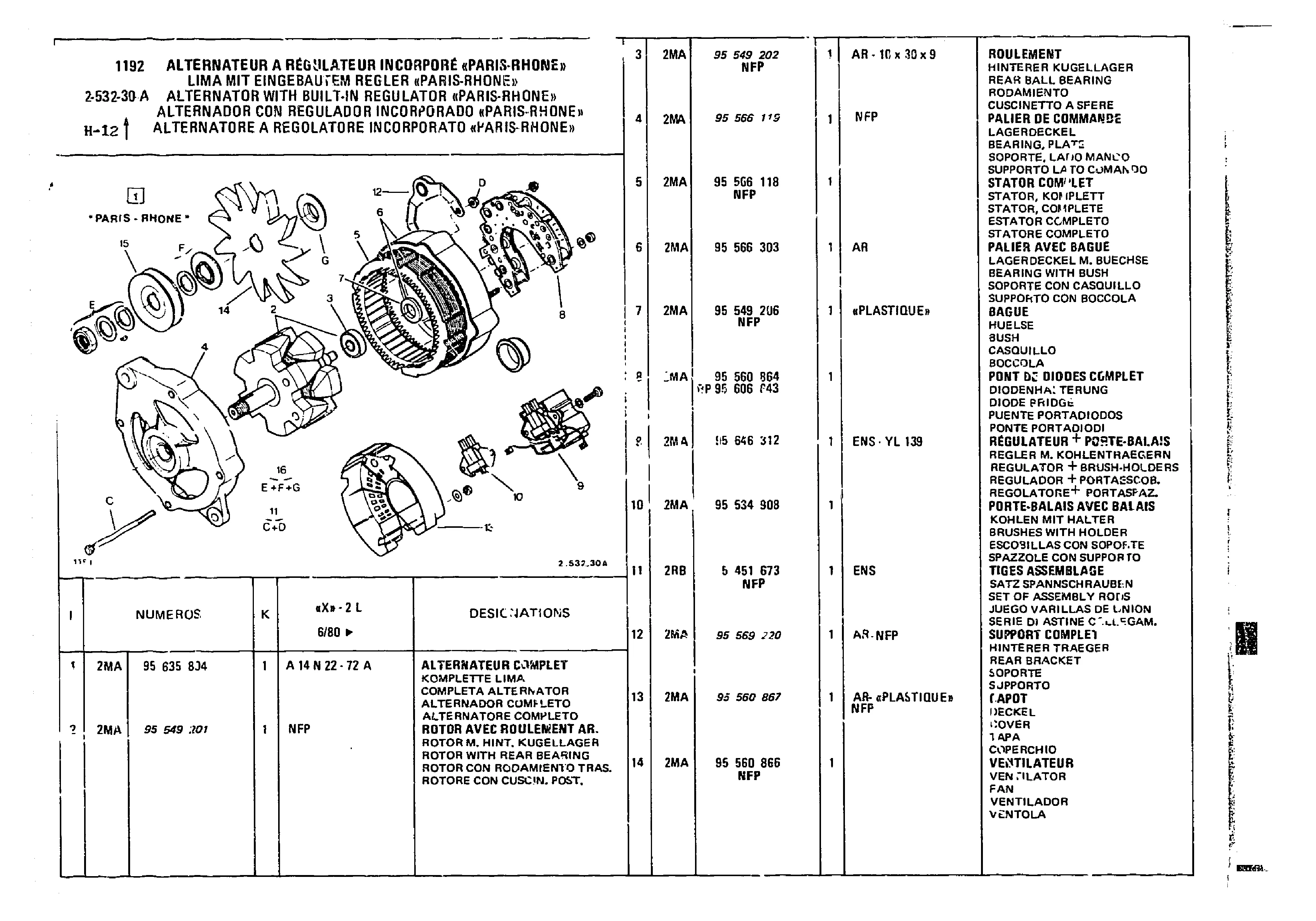 Alternator , page 308 of 860 — CX Parts Catalogue — 1979–1981