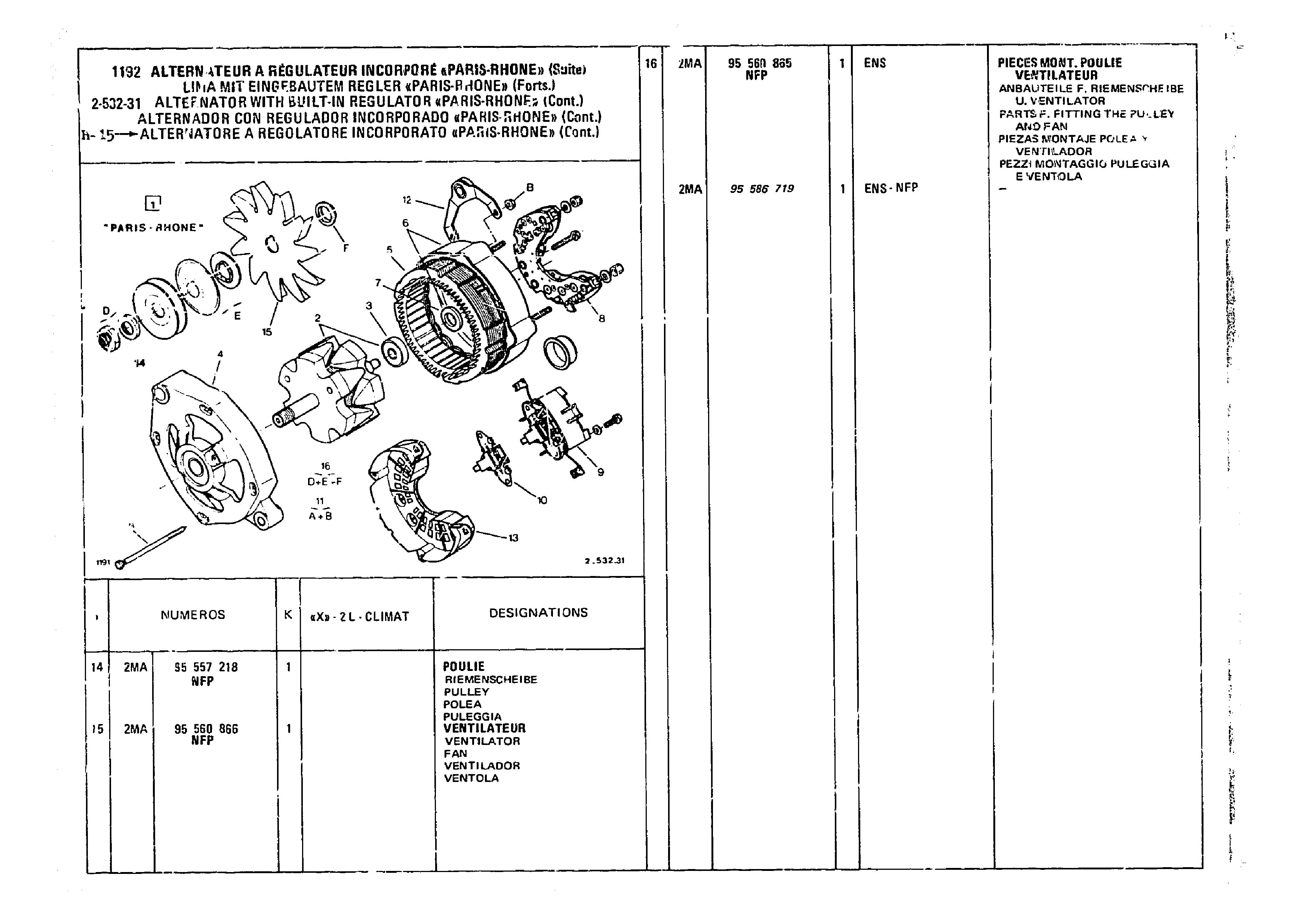 Alternator , page 311 of 860 — CX Parts Catalogue — 1979–1981
