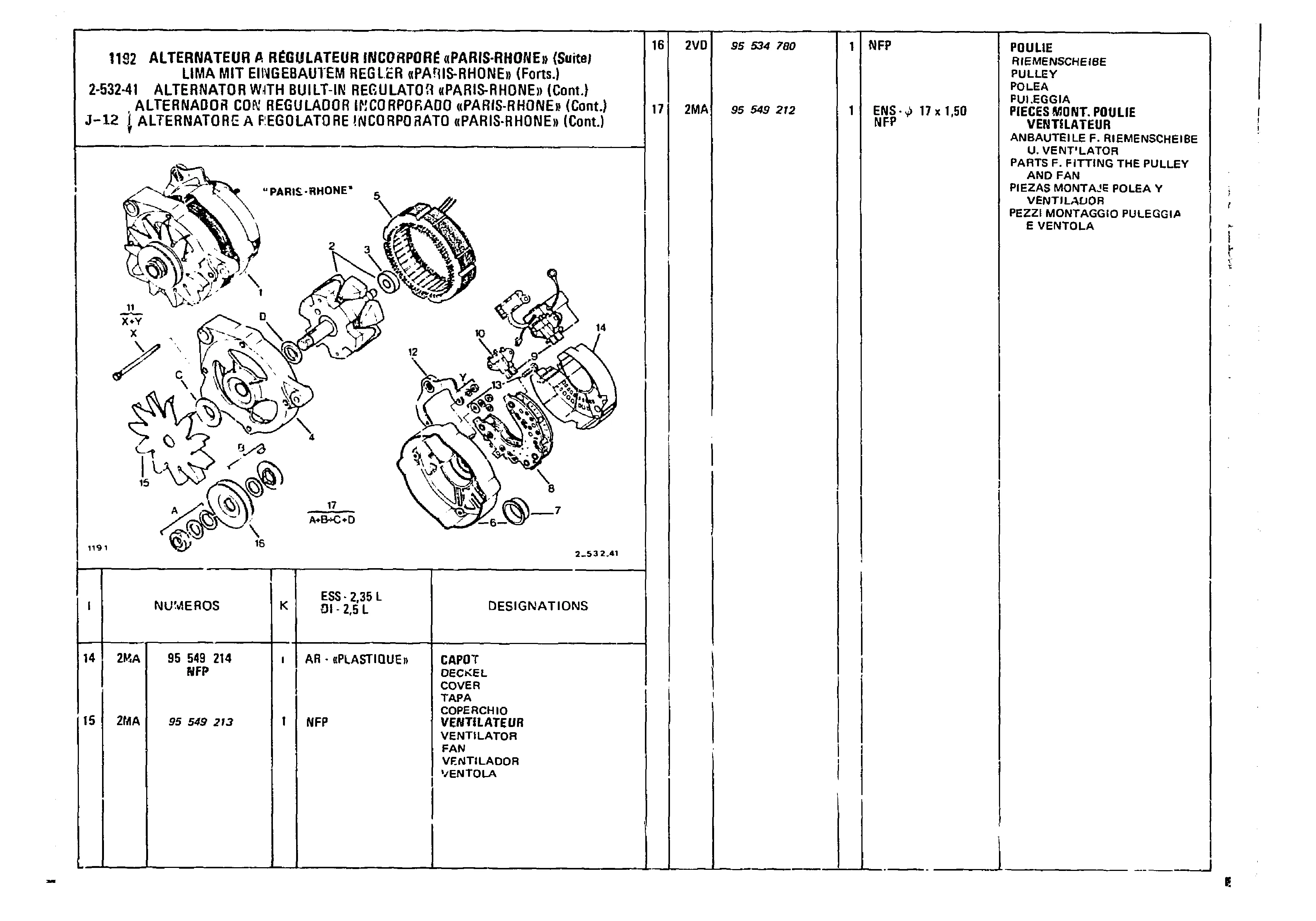 Alternator , page 315 of 860 — CX Parts Catalogue — 1979–1981