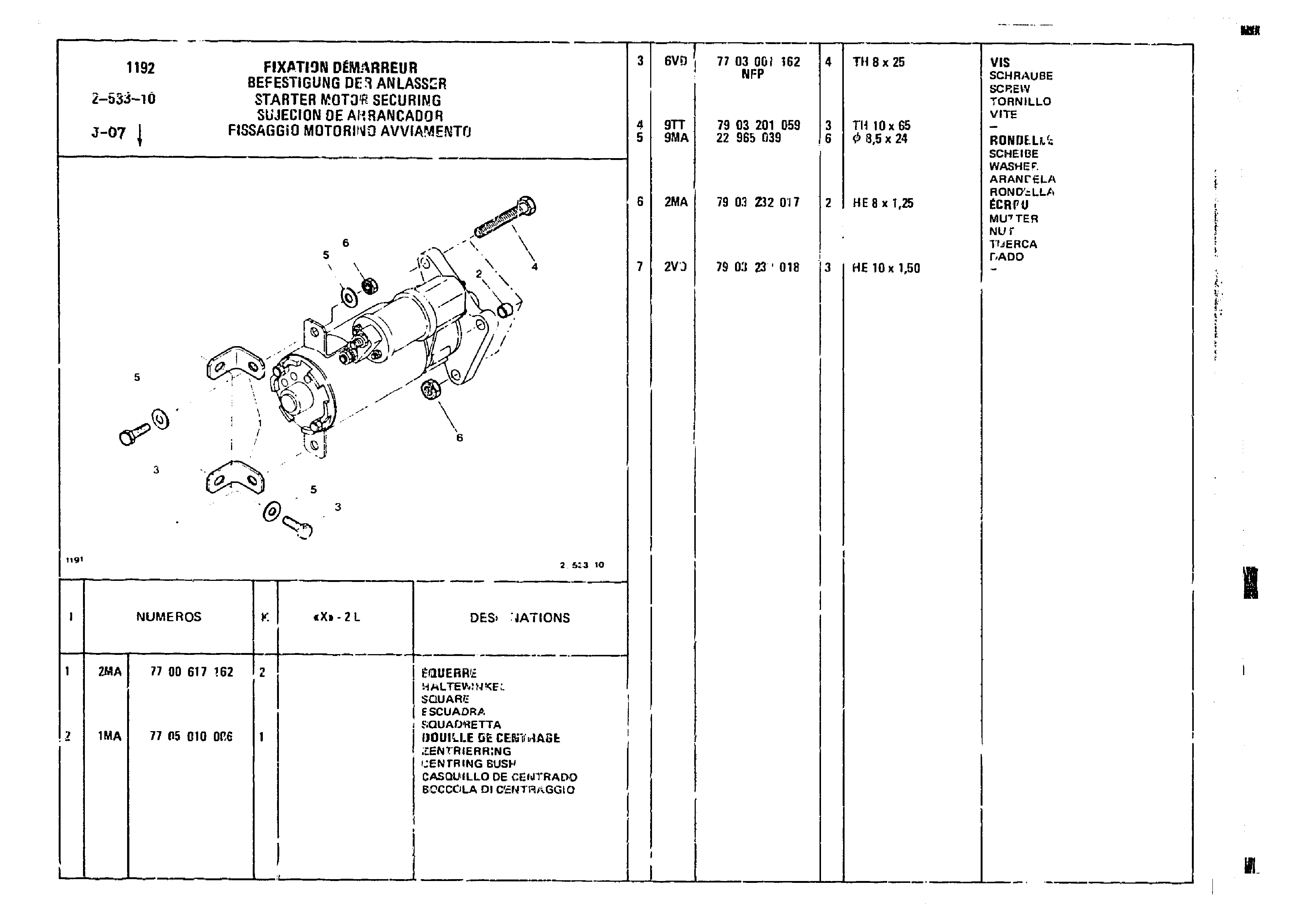 Starter Motor, page 320 of 860 — CX Parts Catalogue — 1979–1981