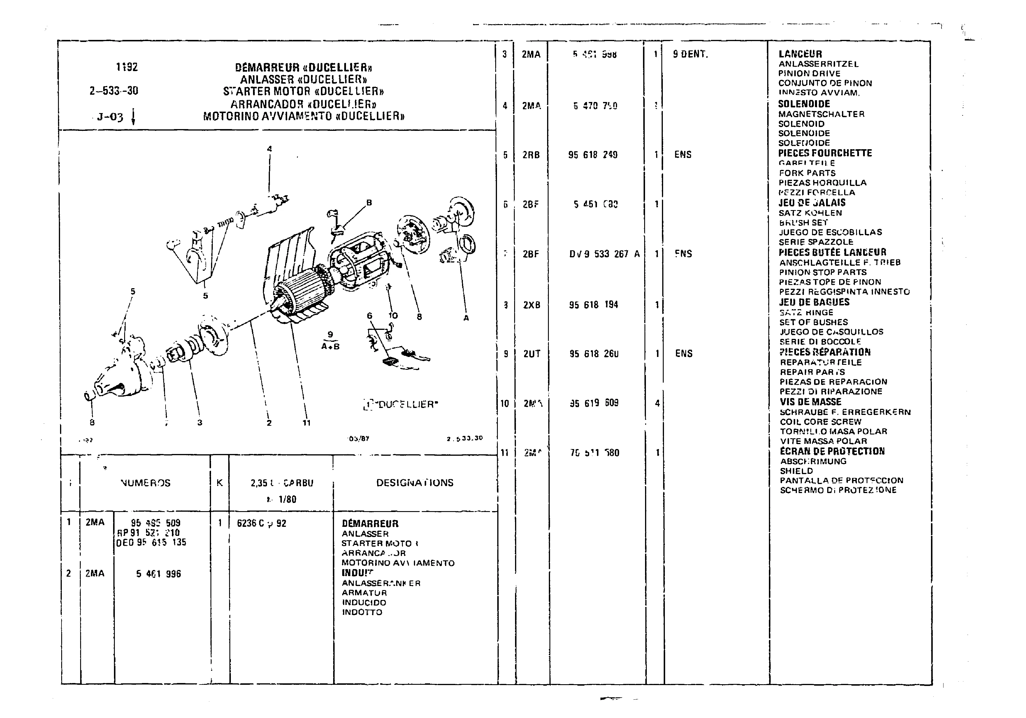 Starter Motor, page 324 of 860 — CX Parts Catalogue — 1979–1981