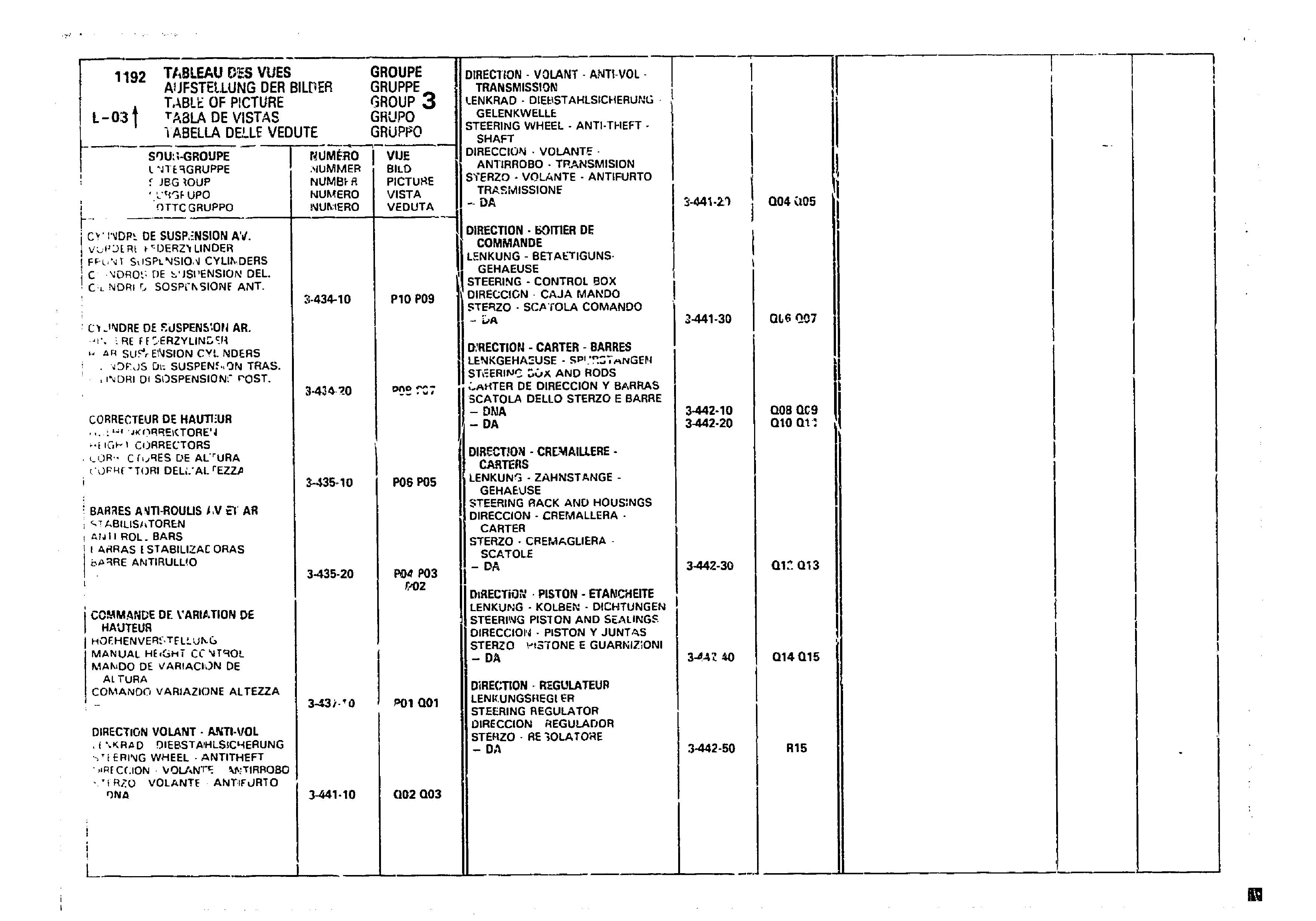 Table Of Picture, page 336 of 860 — CX Parts Catalogue — 1979–1981