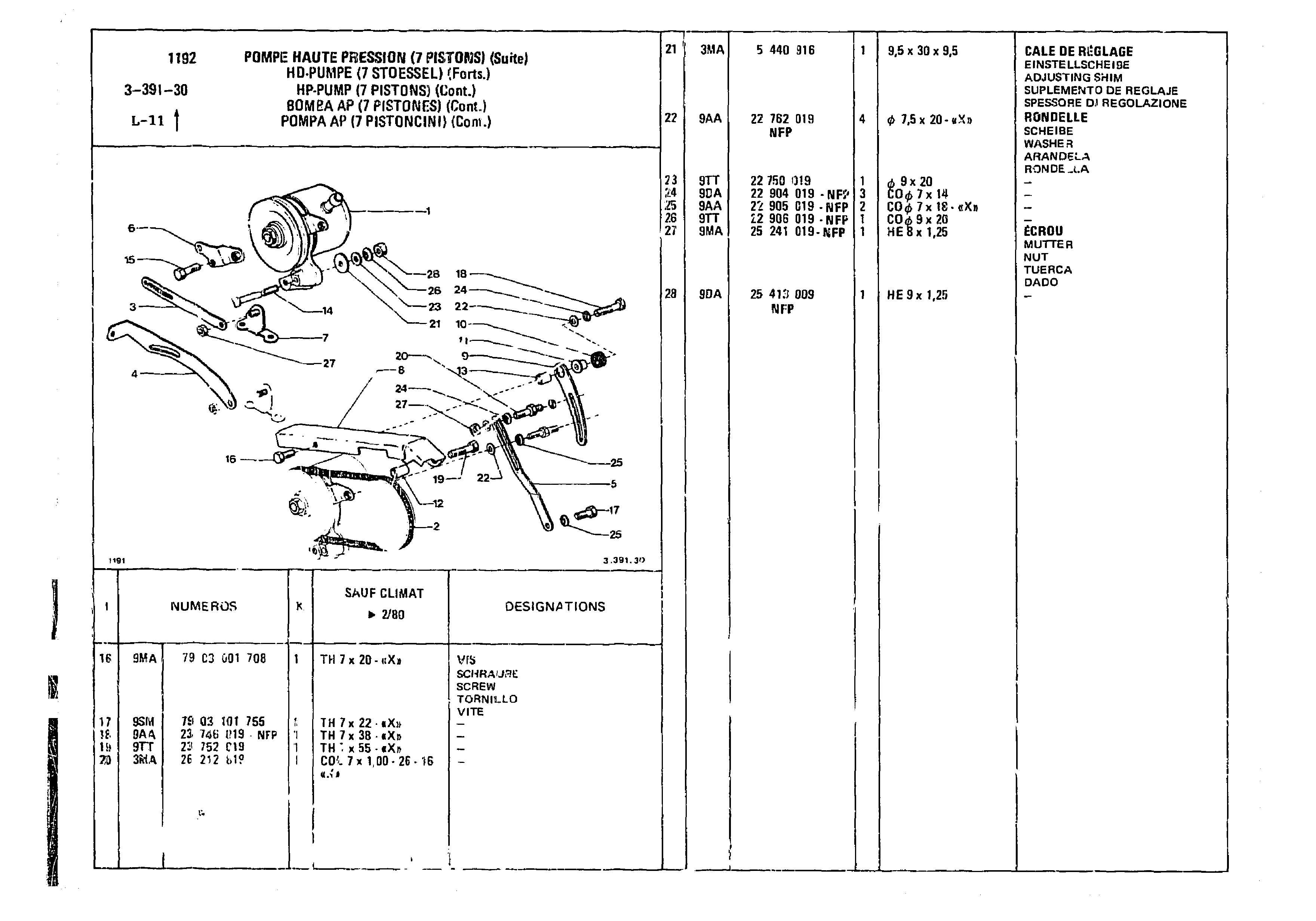 Hp Pump, page 344 of 860 — CX Parts Catalogue — 1979–1981
