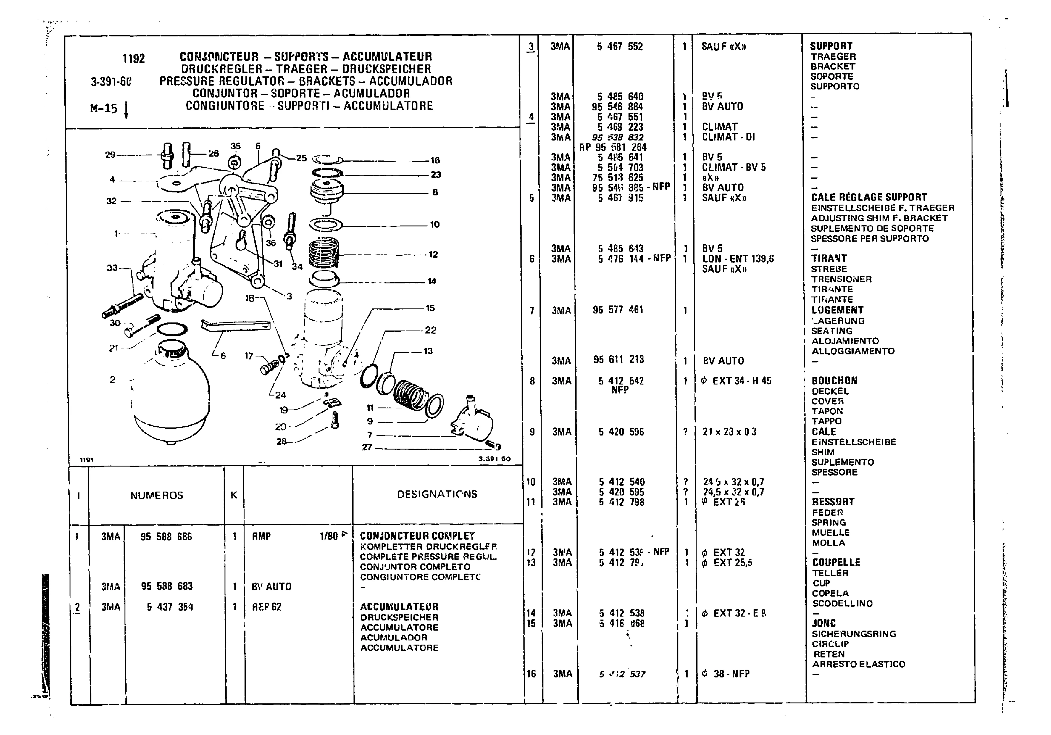 Pressure Regulator, page 349 of 860 — CX Parts Catalogue — 1979–1981