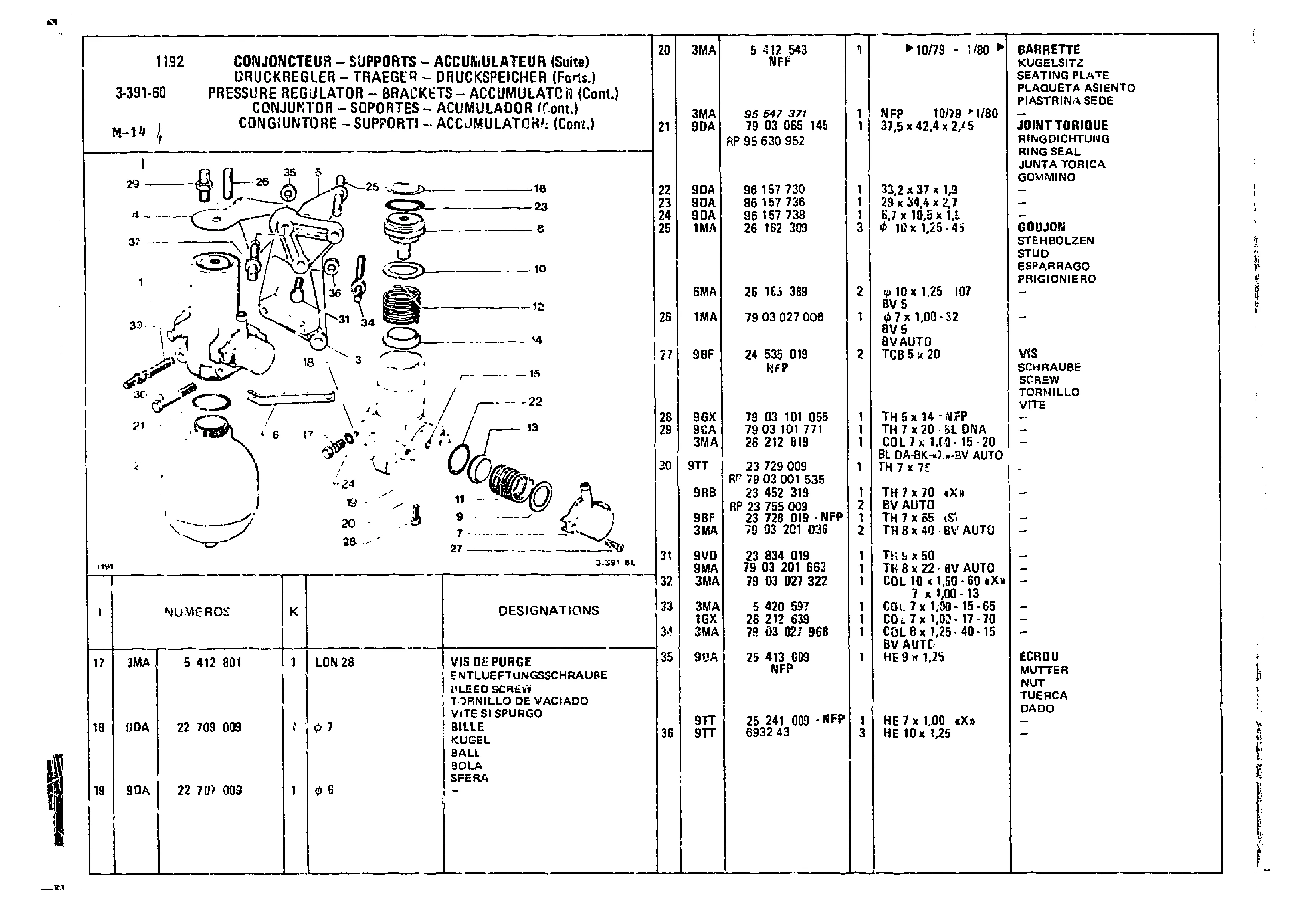 Pressure Regulator, page 350 of 860 — CX Parts Catalogue — 1979–1981