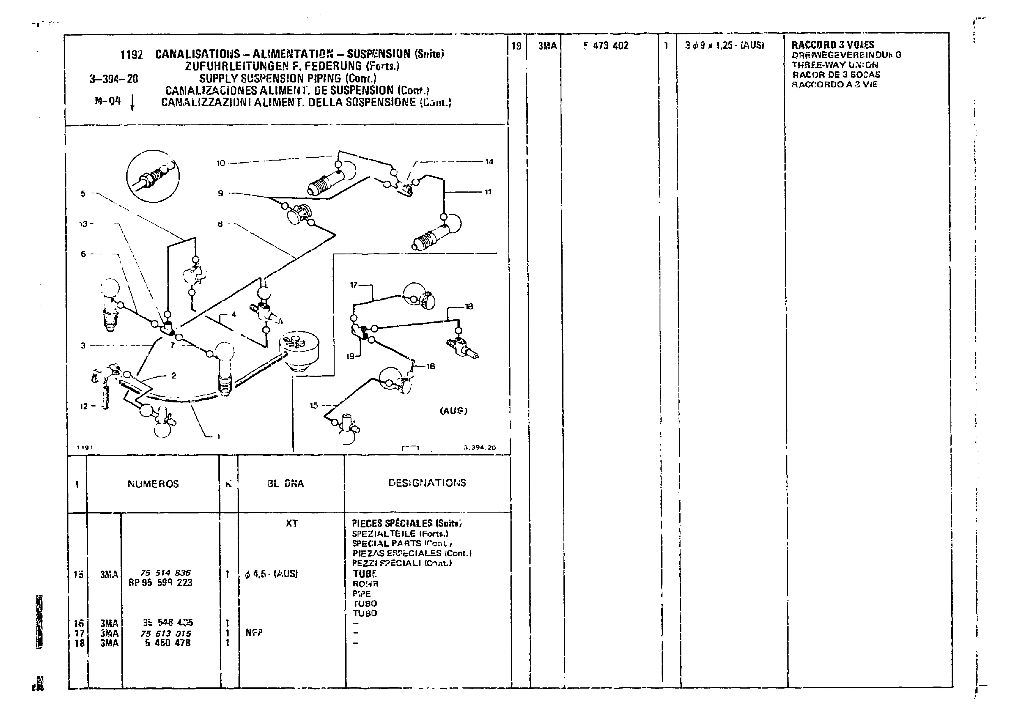 Suspension Pipings, page 360 of 860 — CX Parts Catalogue — 1979–1981