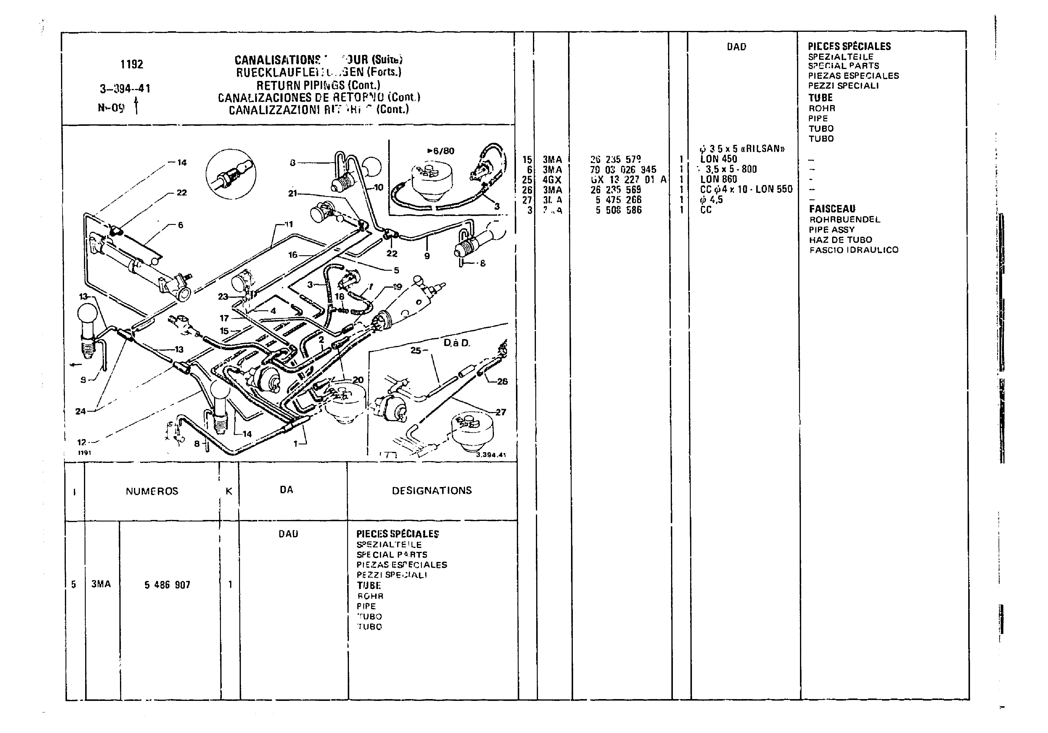 Return Pipings, page 372 of 860 — CX Parts Catalogue — 1979–1981