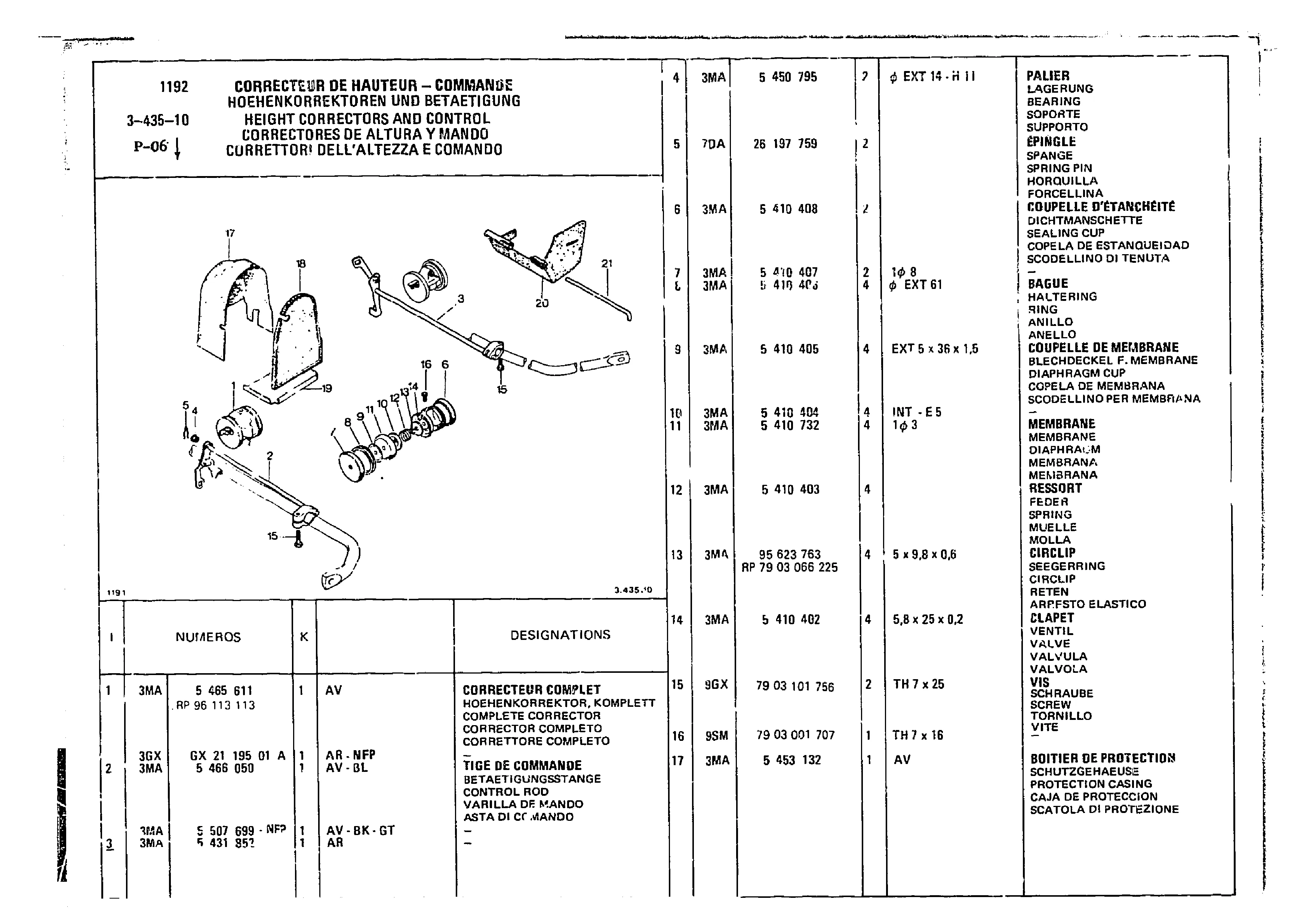 Height Correctors And Control, page 388 of 860 — CX Parts Catalogue — 1979–1981