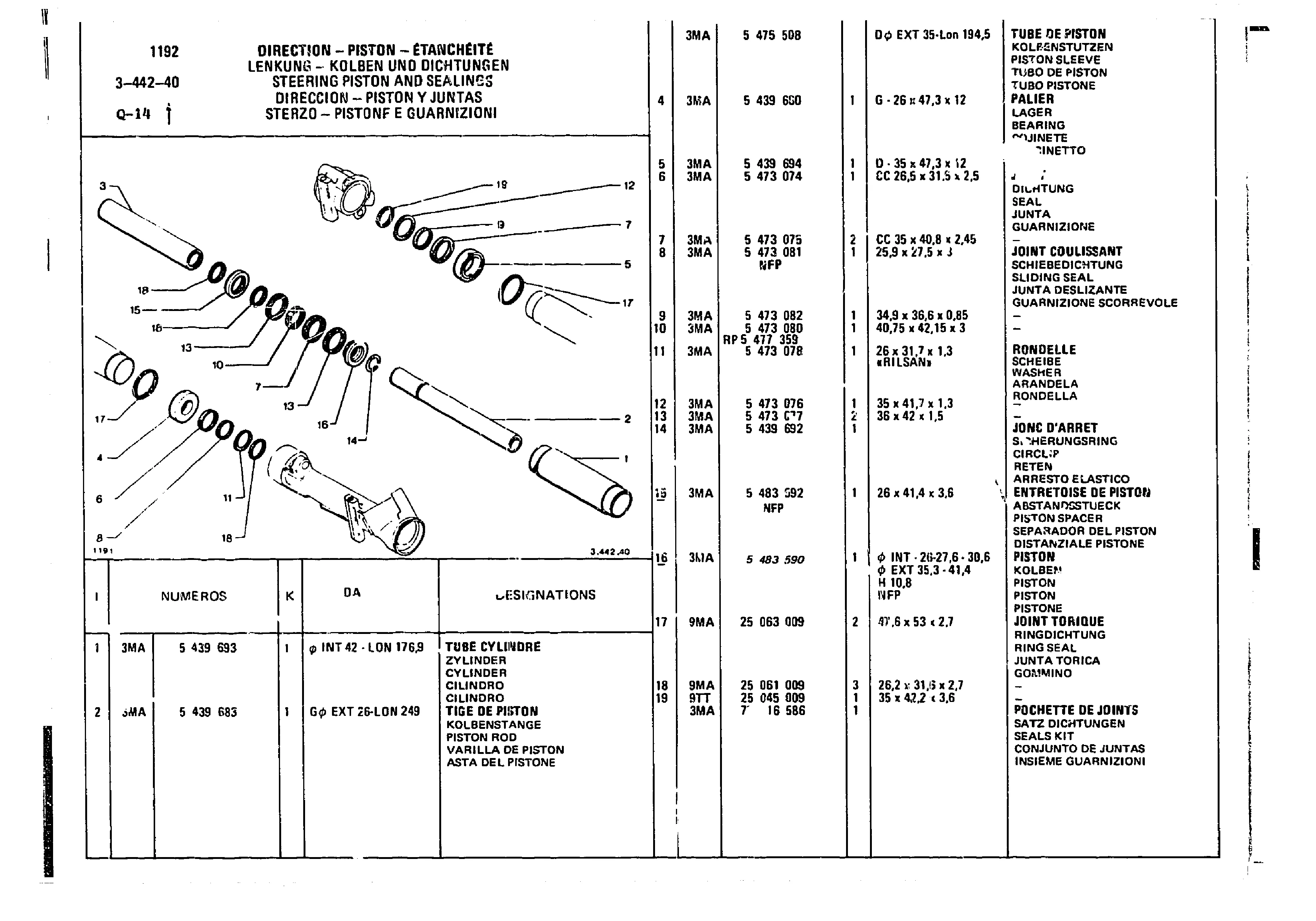 Steering Piston, page 407 of 860 — CX Parts Catalogue — 1979–1981
