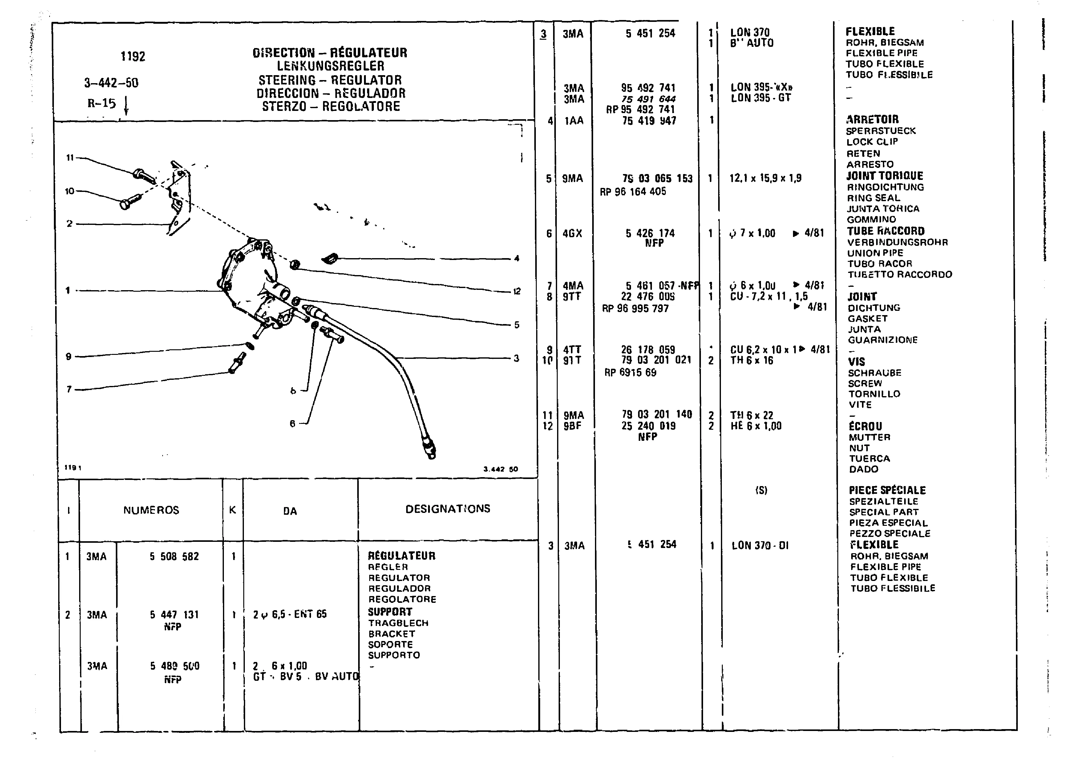 Steering Regulator, page 409 of 860 — CX Parts Catalogue — 1979–1981
