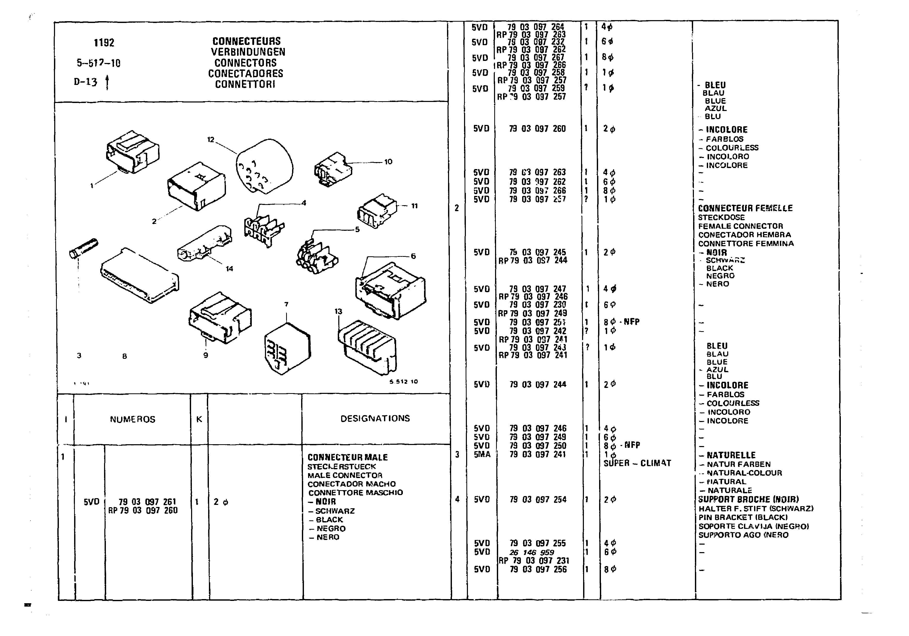 Connectors, page 459 of 860 — CX Parts Catalogue — 1979–1981