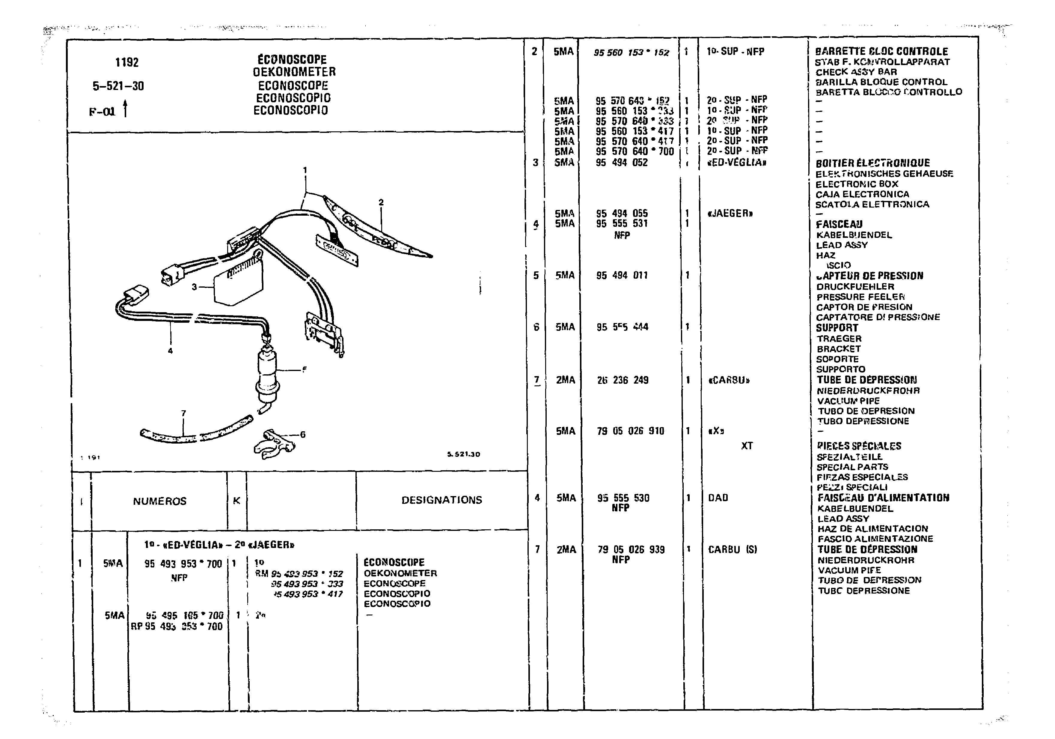 Econoscope, page 477 of 860 — CX Parts Catalogue — 1979–1981