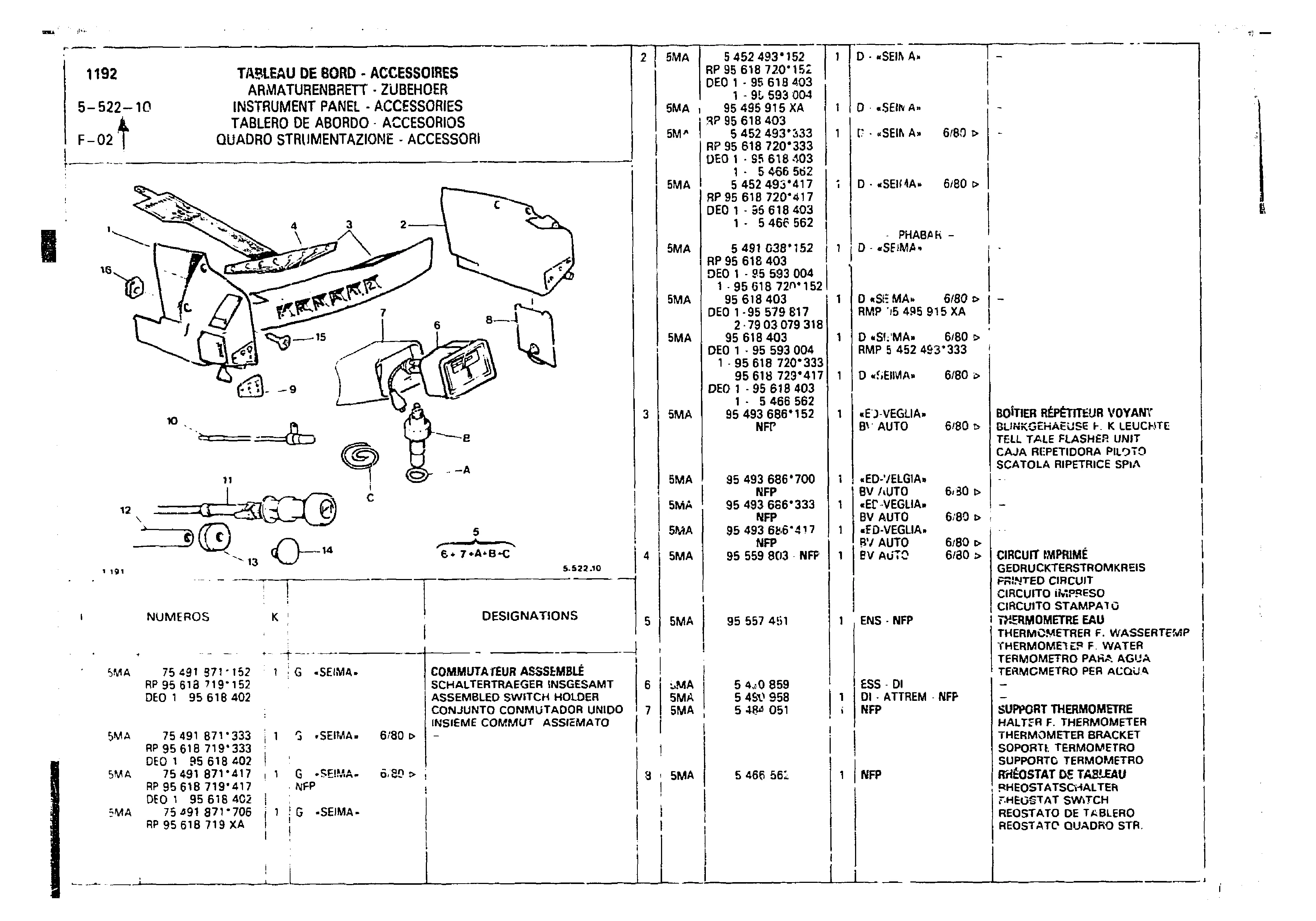 Econoscope, page 478 of 860 — CX Parts Catalogue — 1979–1981