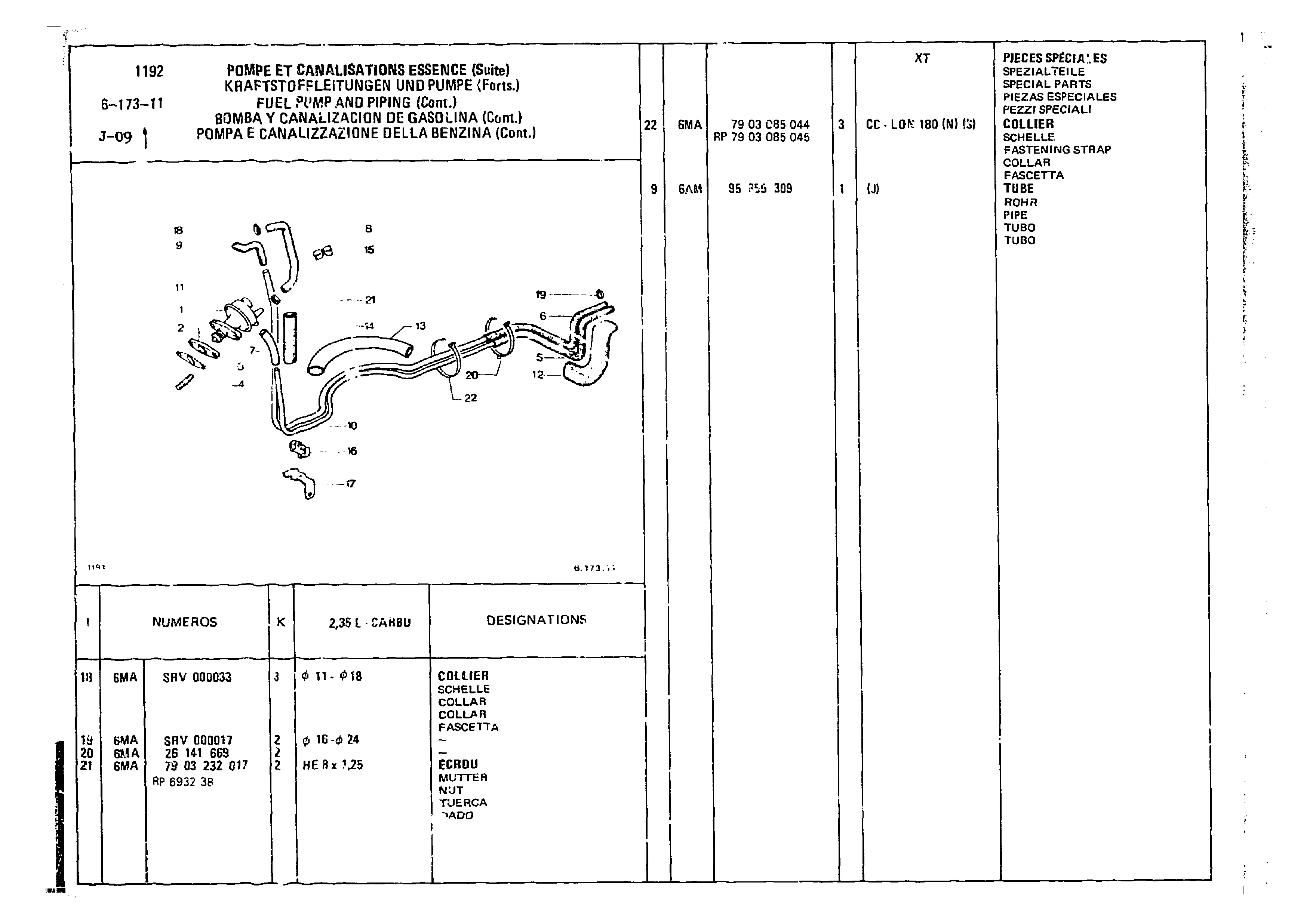 Fuel Pump & Piping, page 525 of 860 — CX Parts Catalogue — 1979–1981