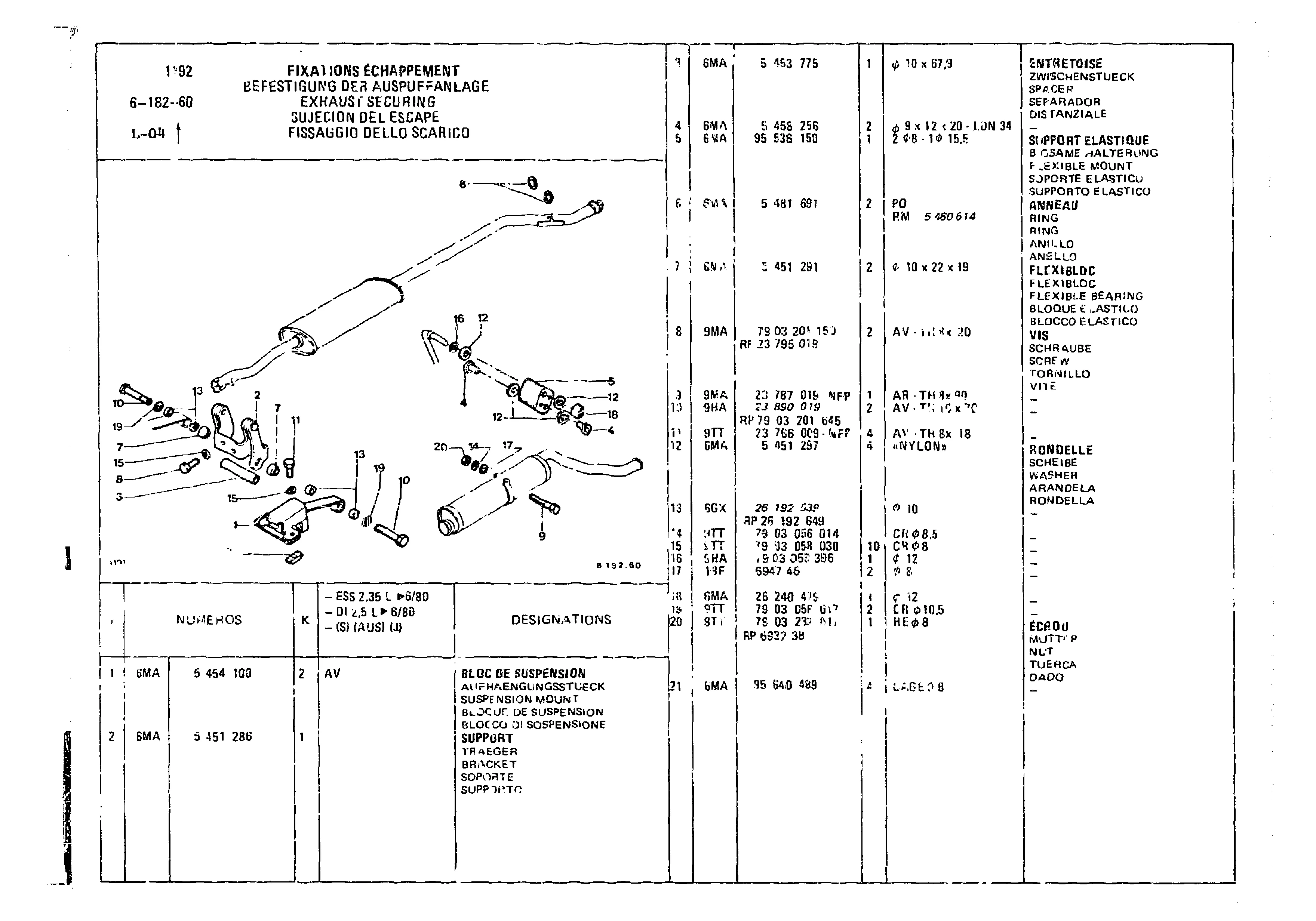 Exhaust, page 550 of 860 — CX Parts Catalogue — 1979–1981