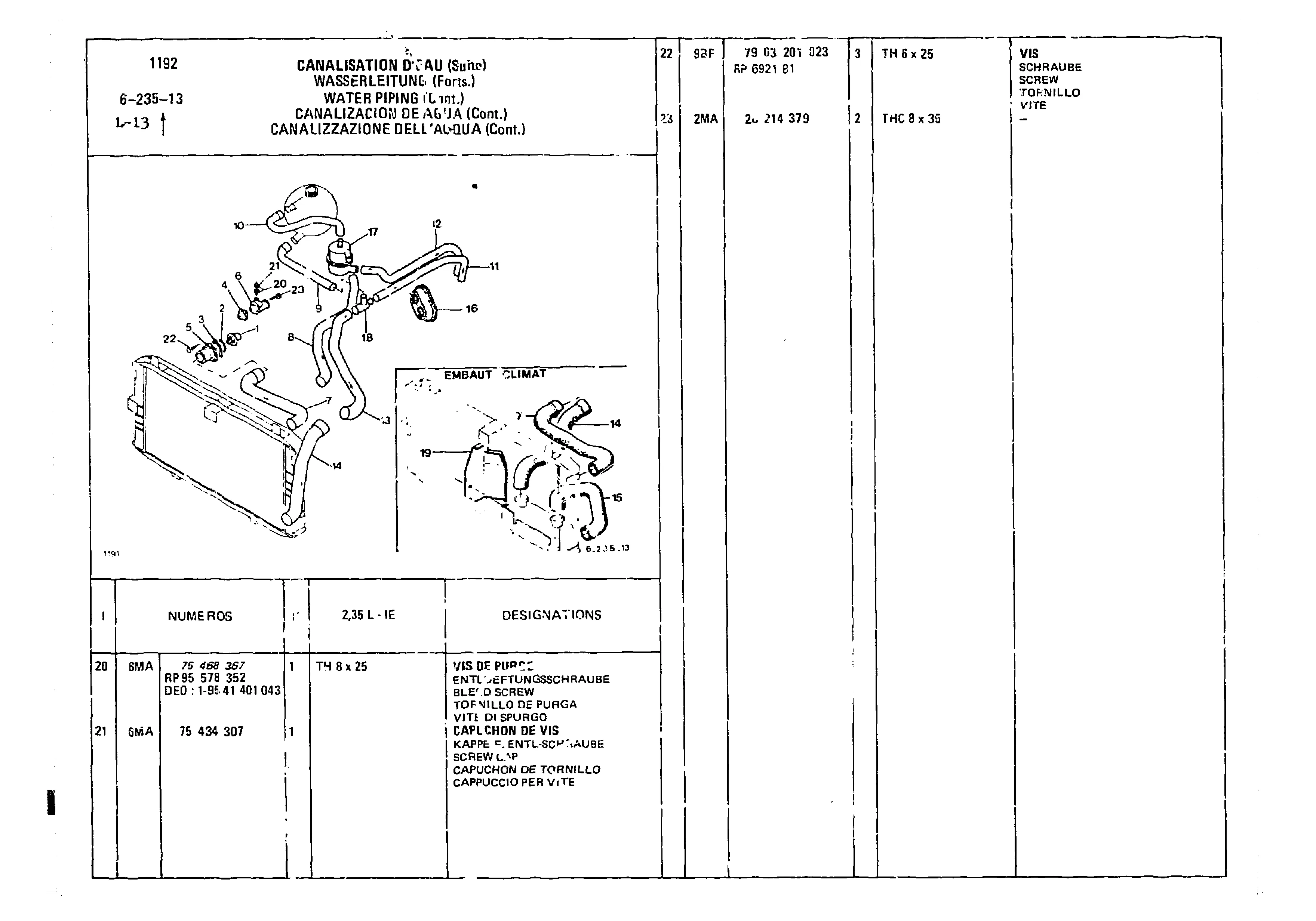 Water Piping, page 559 of 860 — CX Parts Catalogue — 1979–1981