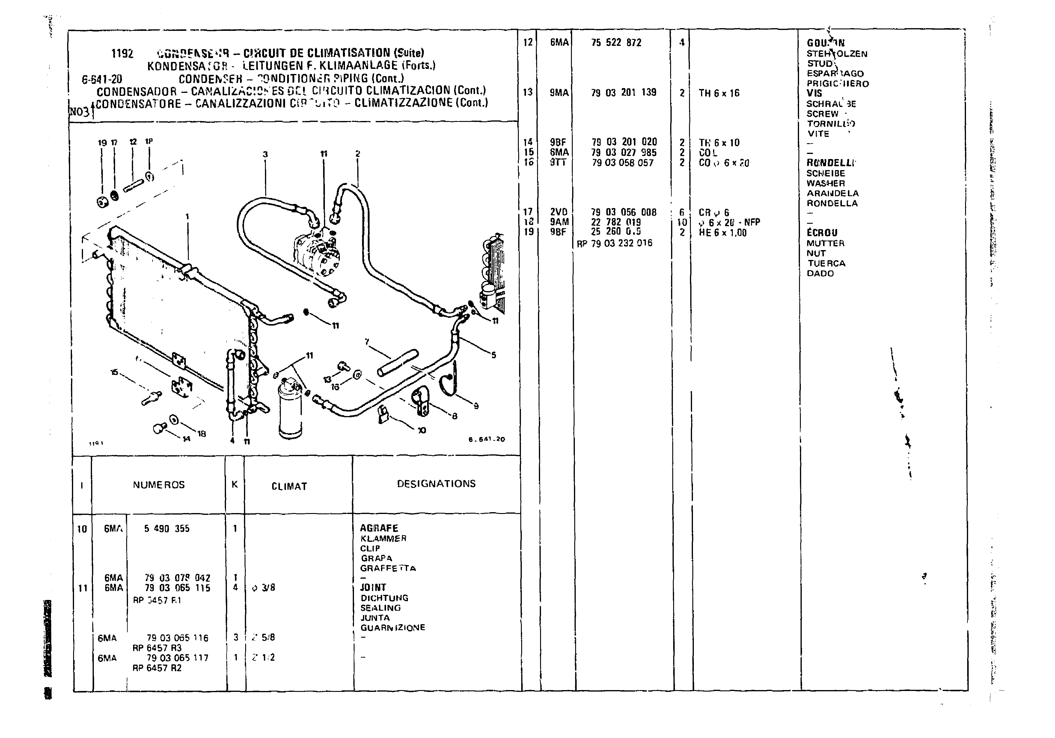Condenser - Conditioning Piping, page 579 of 860 — CX Parts Catalogue — 1979–1981